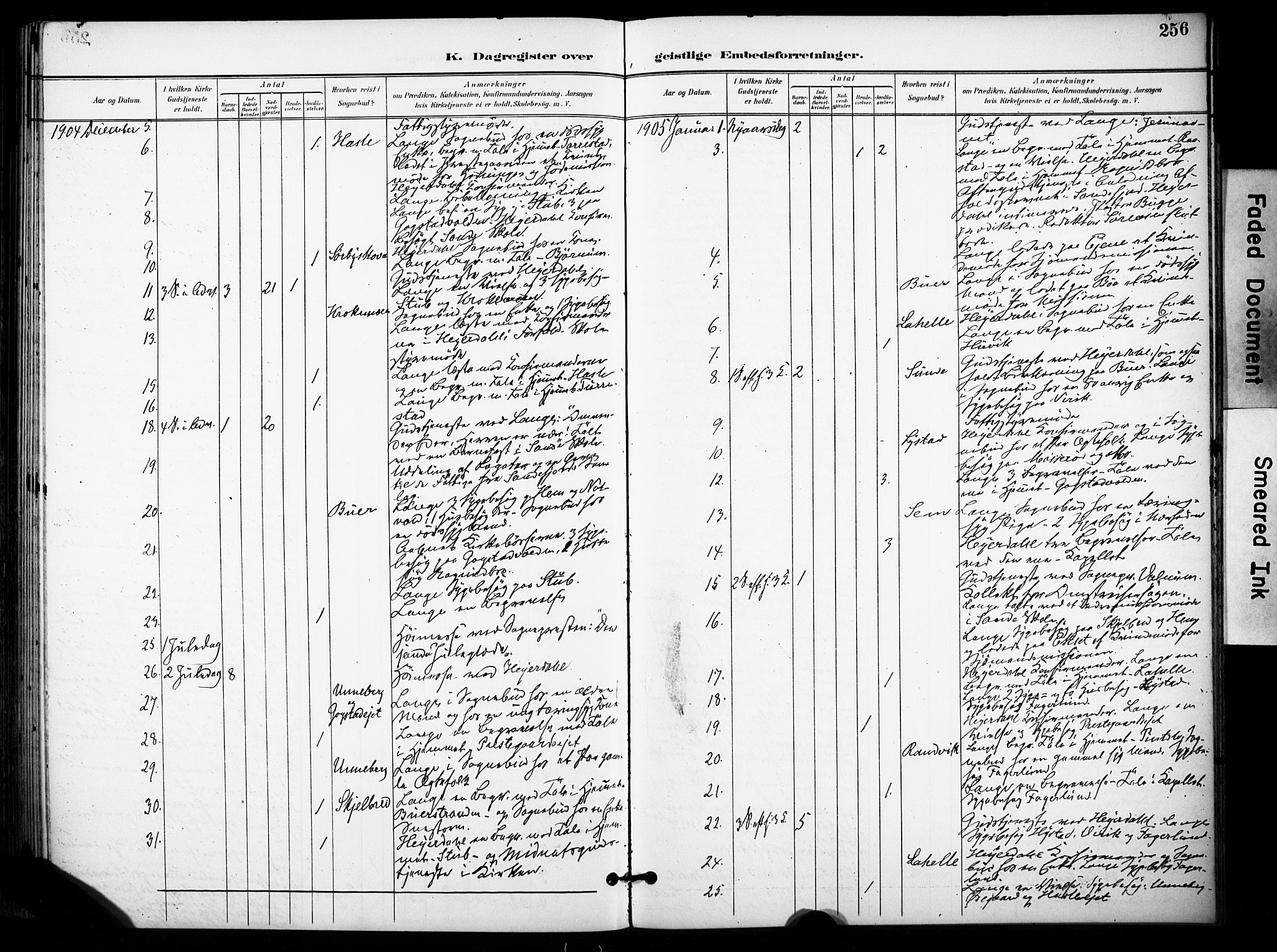 Sandar kirkebøker, SAKO/A-243/F/Fa/L0015: Parish register (official) no. 15, 1896-1907, p. 256