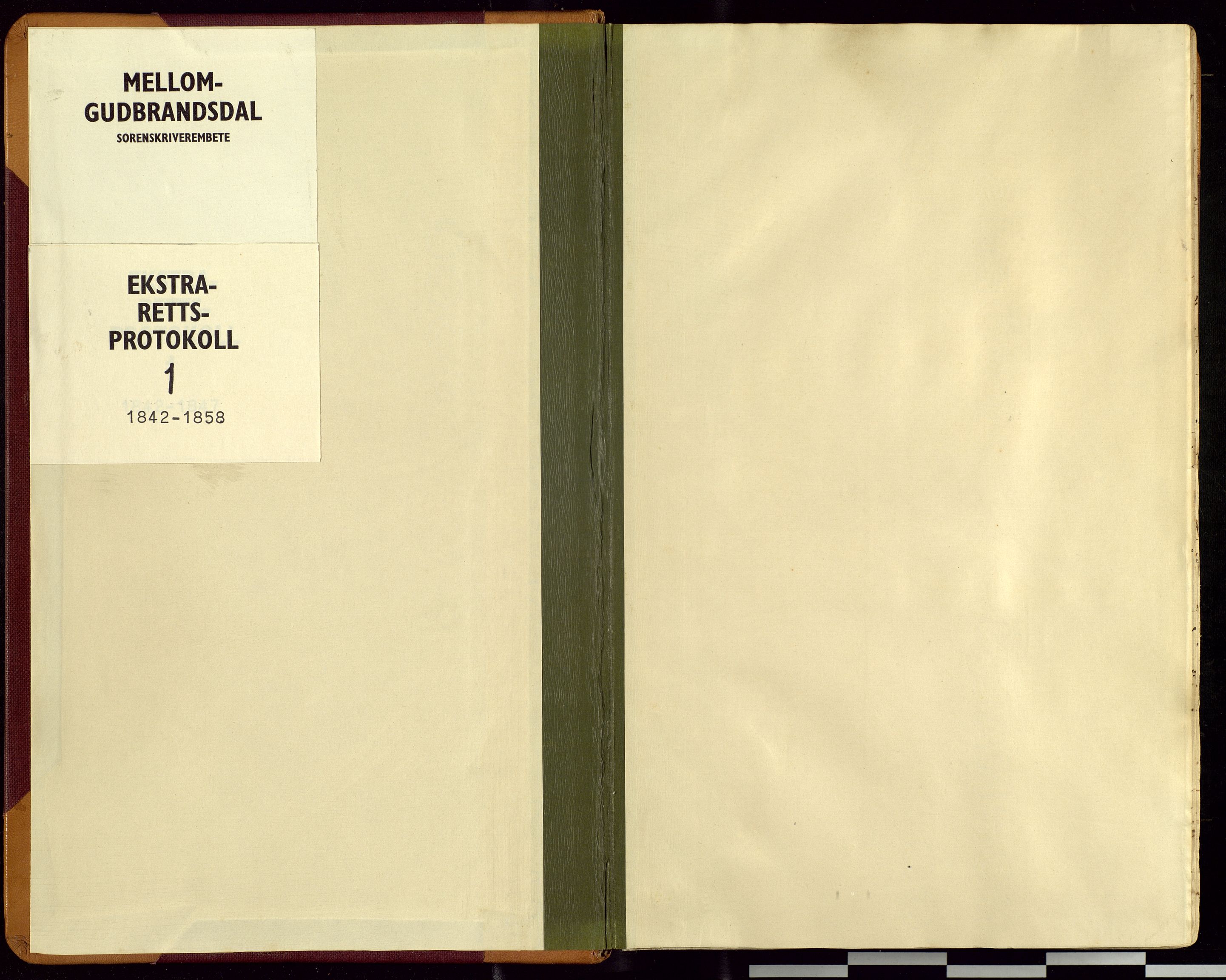 Mellom-Gudbrandsdal sorenskriveri, SAH/TING-038/G/Gc/Gca/L0001: Ekstrarettsprotokoll, 1842-1858