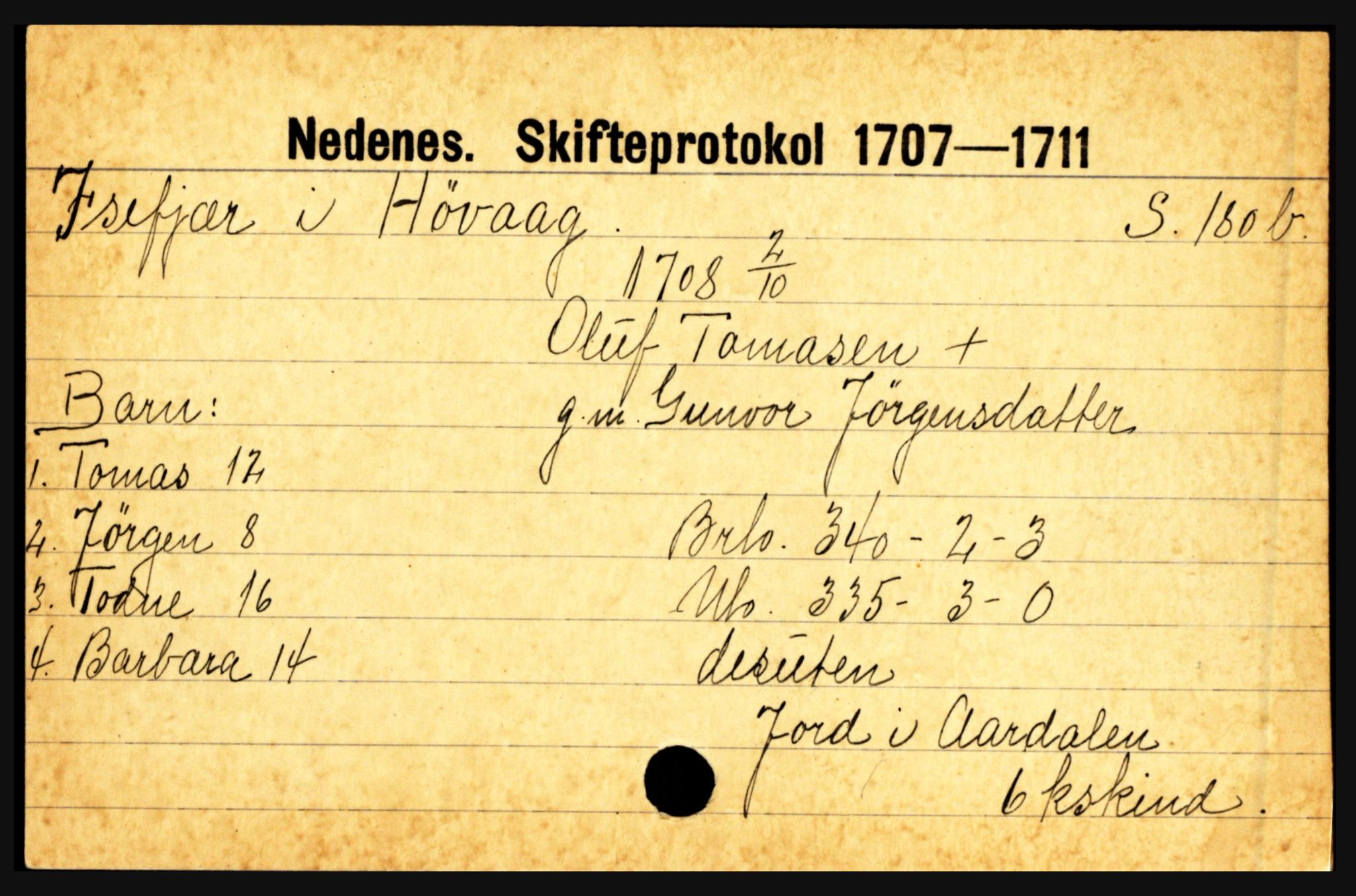 Nedenes sorenskriveri før 1824, AV/SAK-1221-0007/H, p. 14055