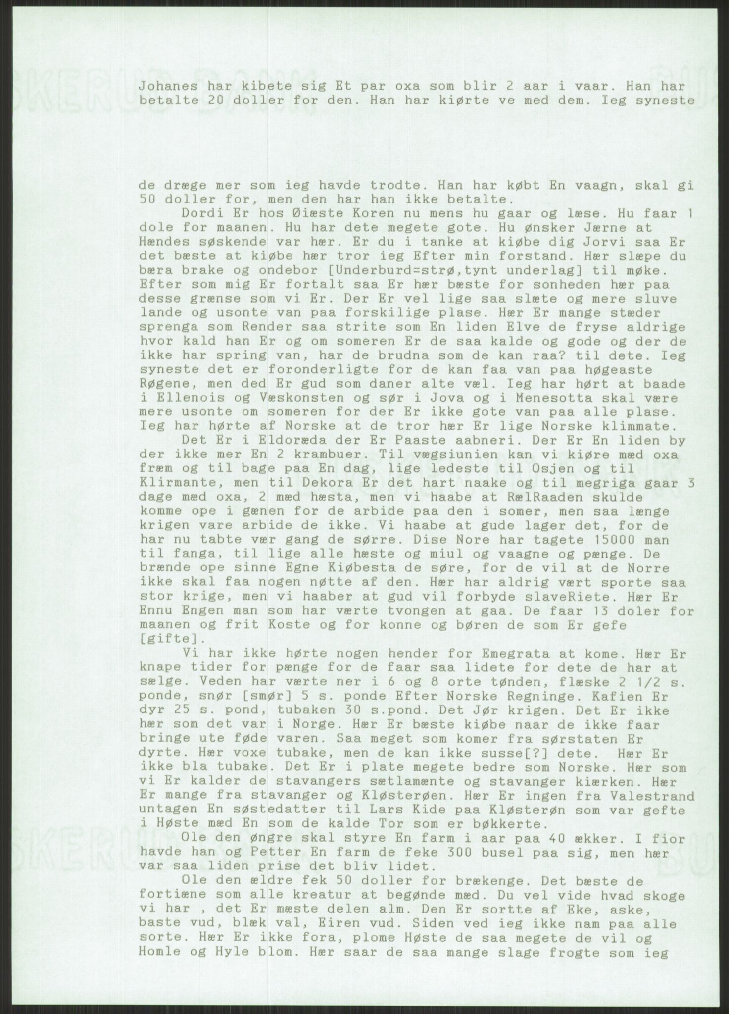 Samlinger til kildeutgivelse, Amerikabrevene, AV/RA-EA-4057/F/L0032: Innlån fra Hordaland: Nesheim - Øverland, 1838-1914, p. 447