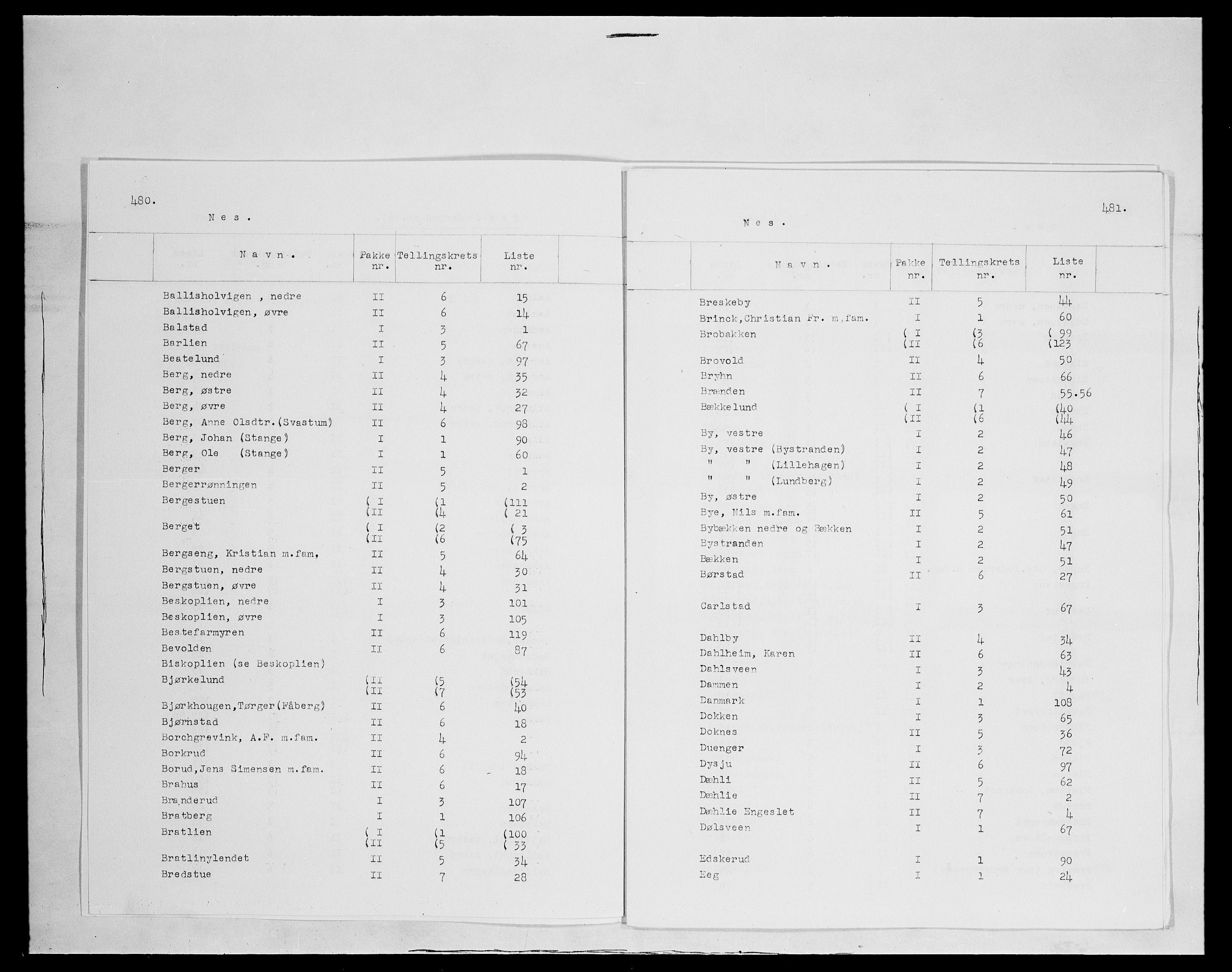 SAH, 1875 census for 0411P Nes, 1875, p. 2