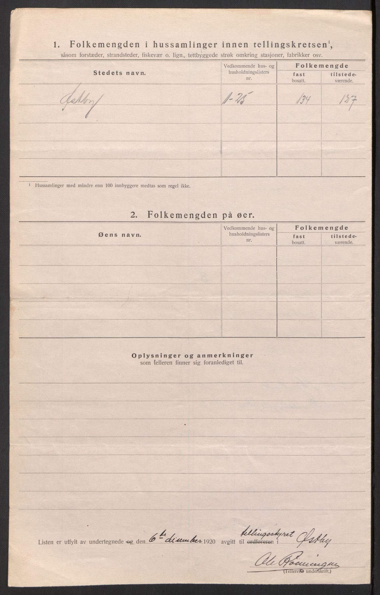 SAH, 1920 census for Trysil, 1920, p. 23