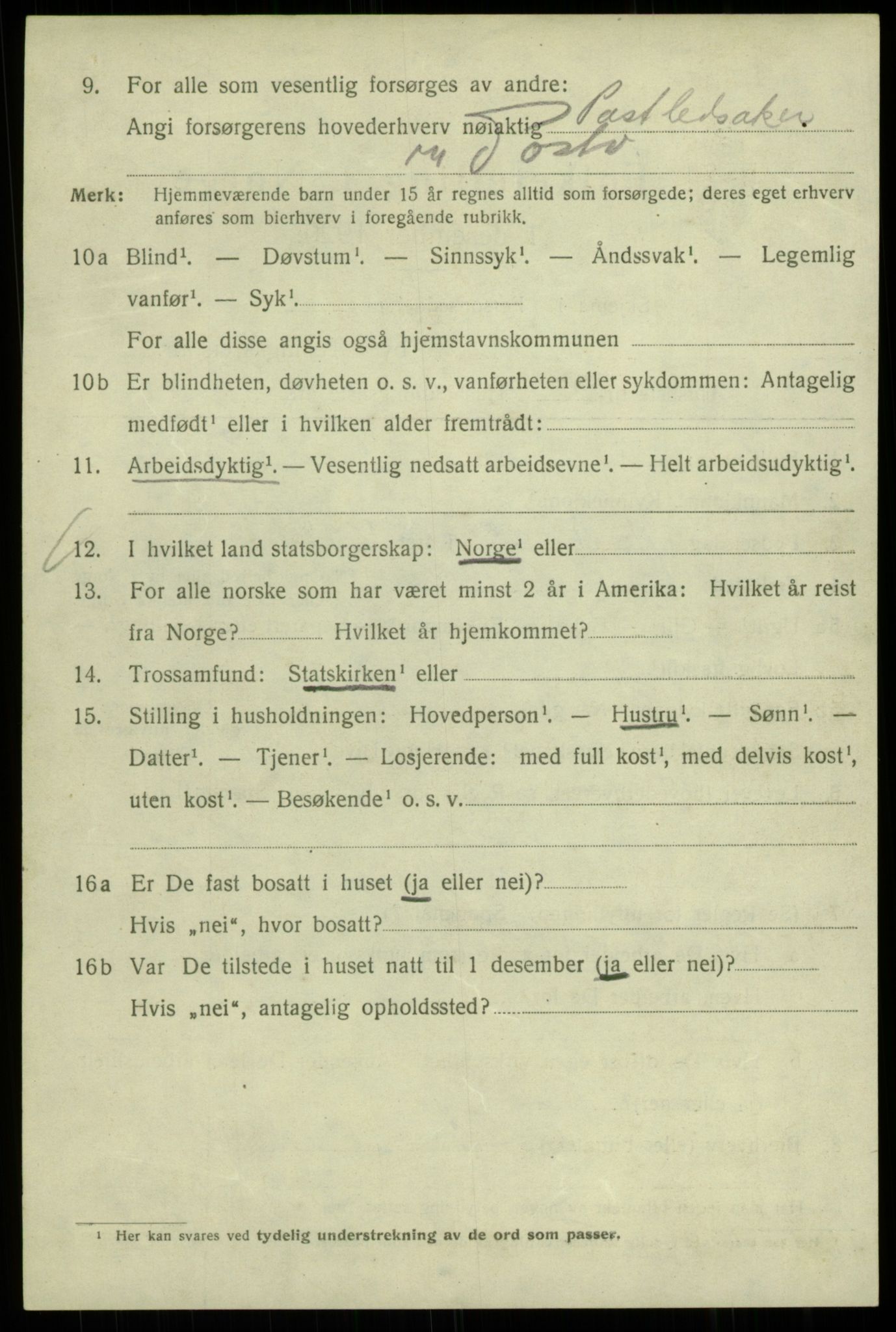 SAB, 1920 census for Bergen, 1920, p. 82865