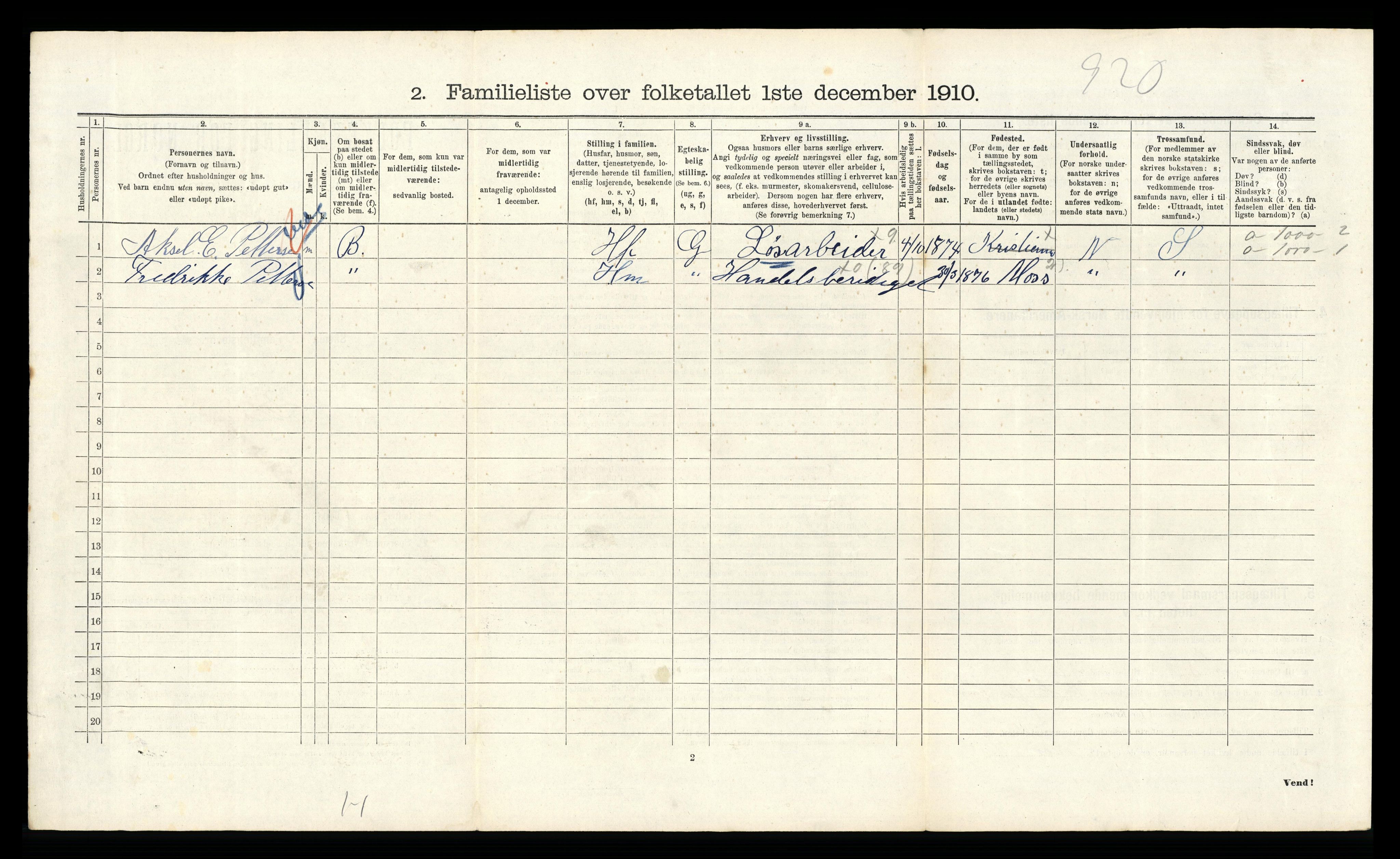 RA, 1910 census for Kristiania, 1910, p. 94972