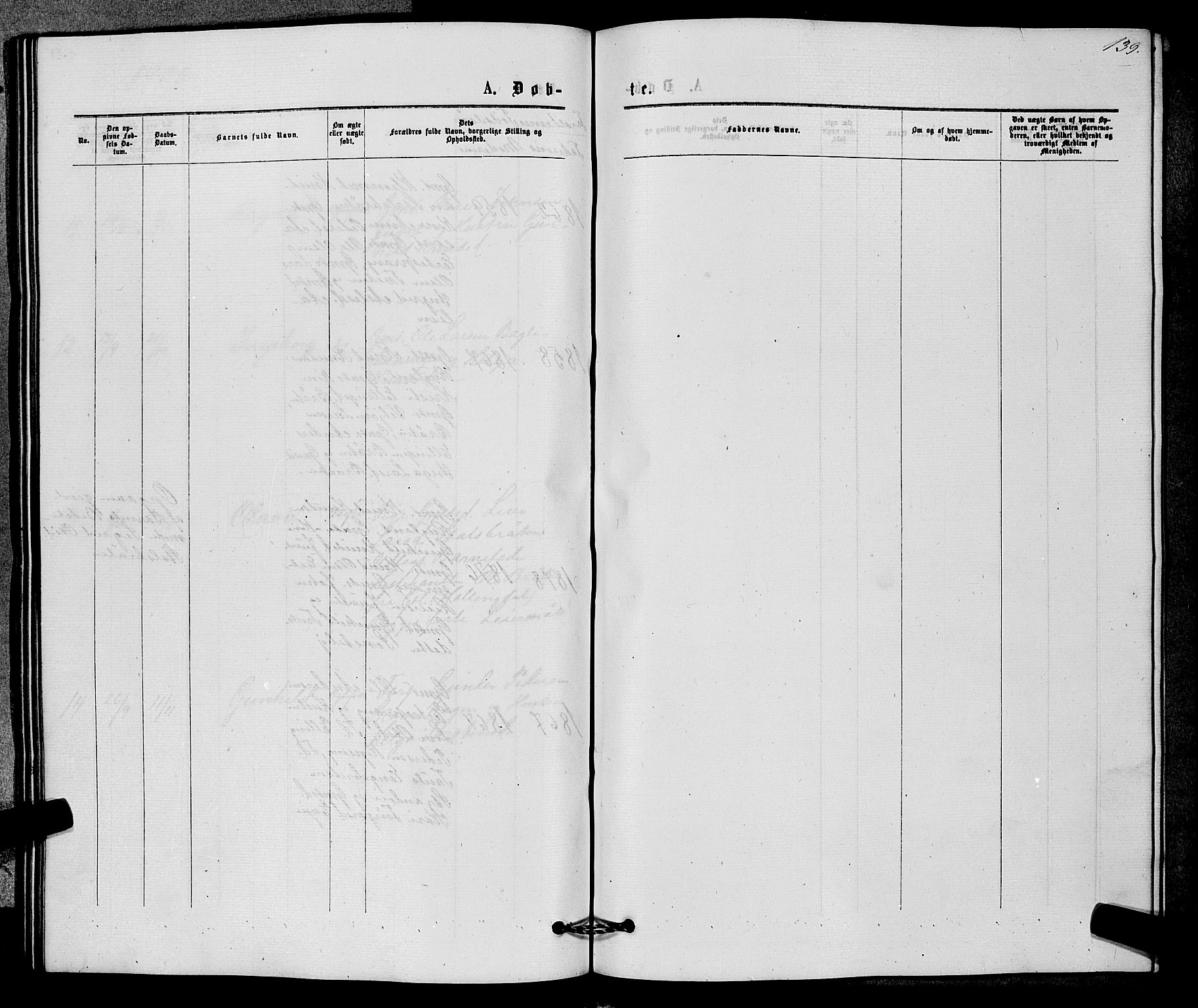 Sigdal kirkebøker, AV/SAKO-A-245/G/Gb/L0002: Parish register (copy) no. II 2, 1875-1900, p. 139