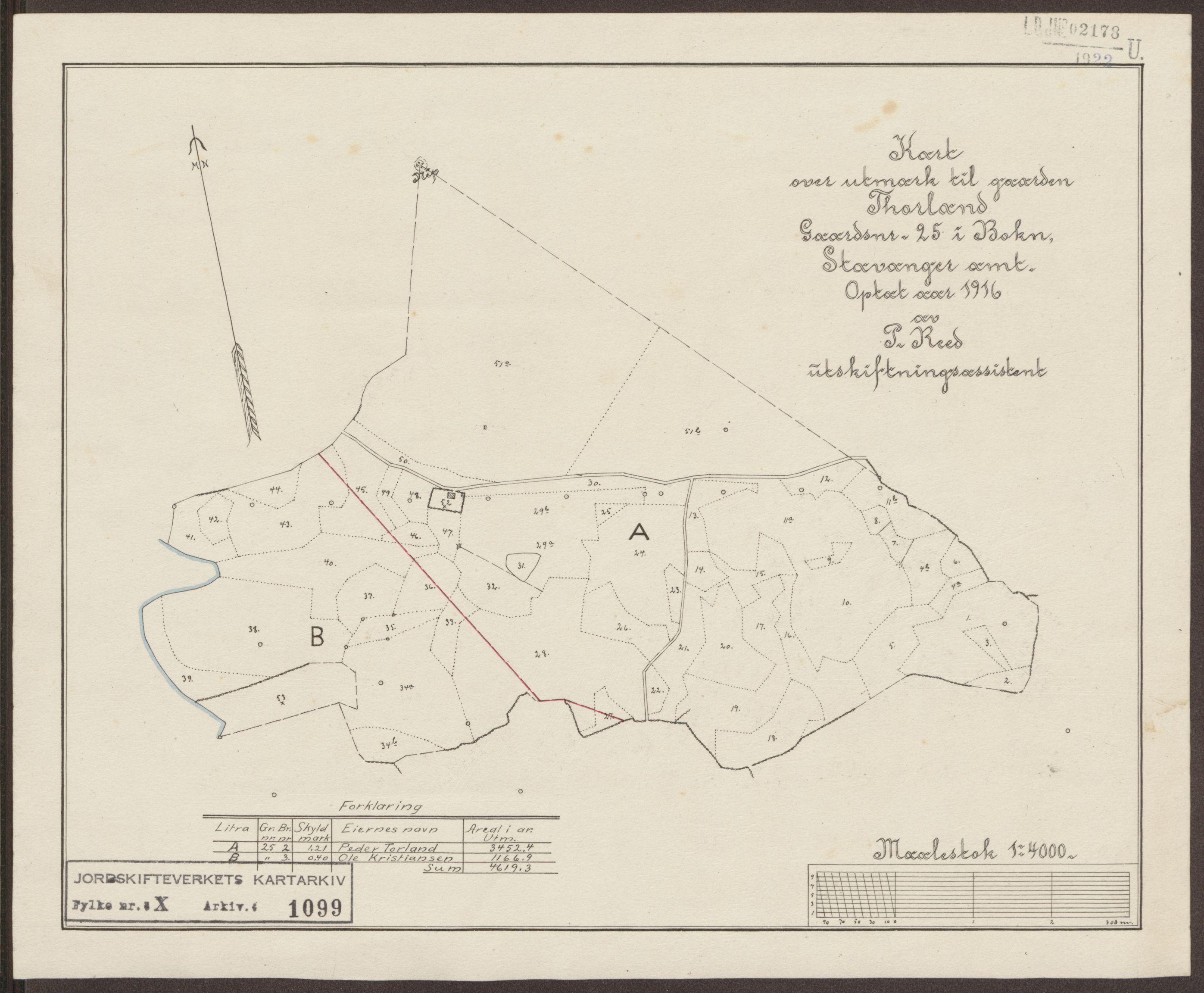 Jordskifteverkets kartarkiv, AV/RA-S-3929/T, 1859-1988, p. 1302