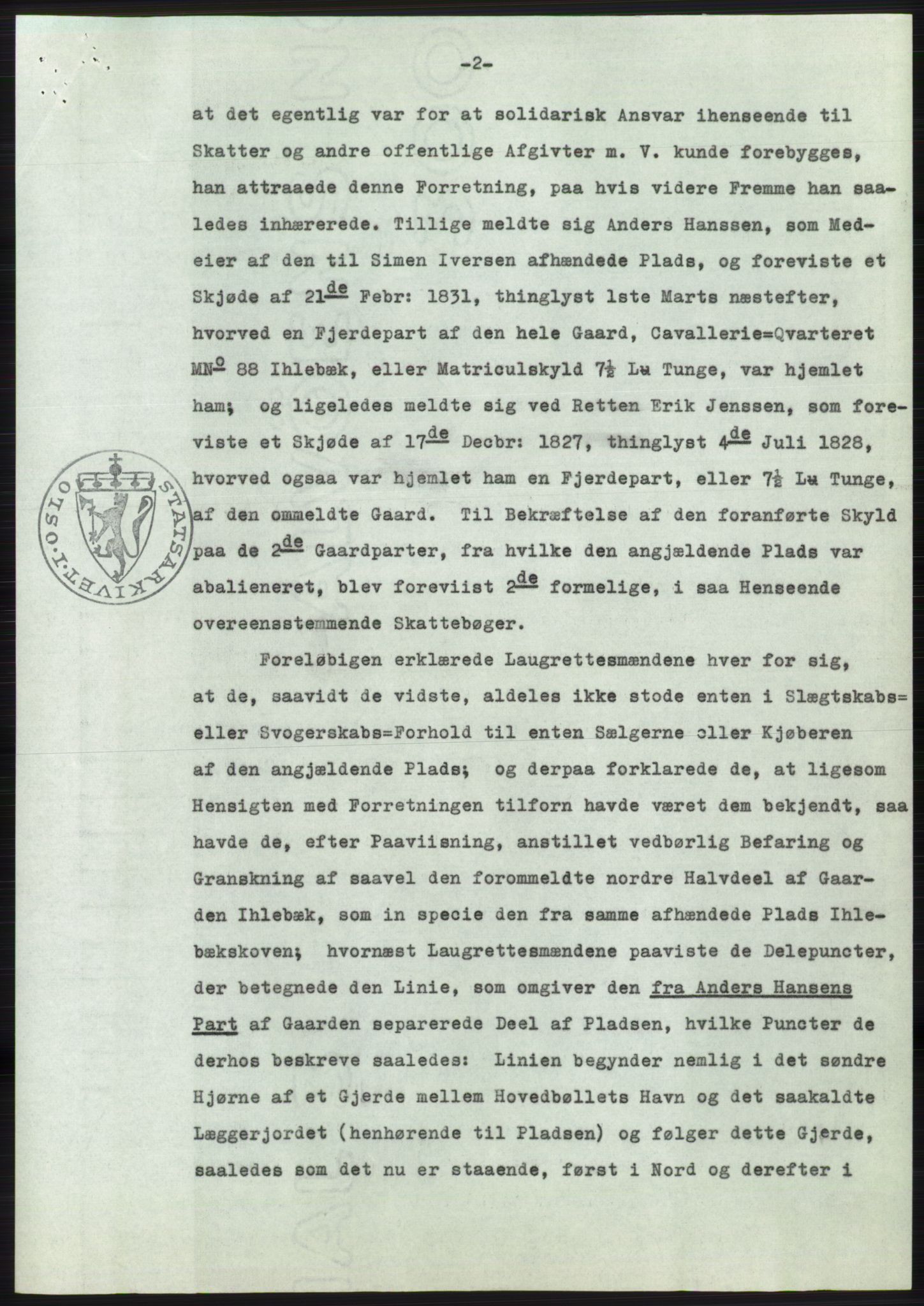 Statsarkivet i Oslo, AV/SAO-A-10621/Z/Zd/L0015: Avskrifter, j.nr 2-699/1962, 1962, p. 2