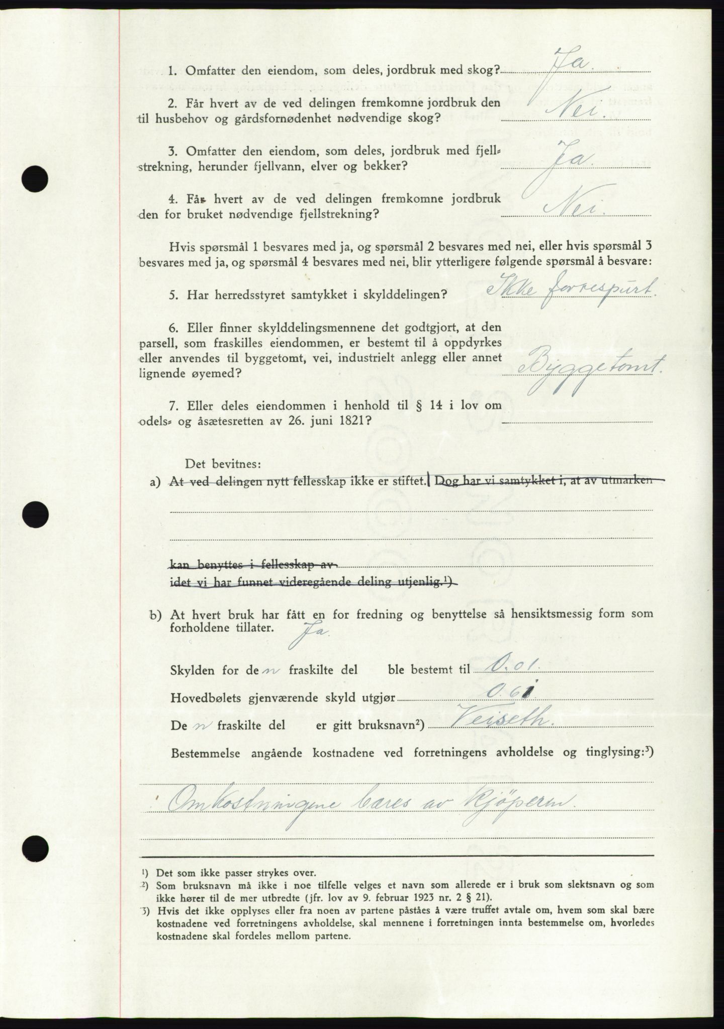 Namdal sorenskriveri, SAT/A-4133/1/2/2C: Mortgage book no. -, 1941-1942, Diary no: : 1885/1941