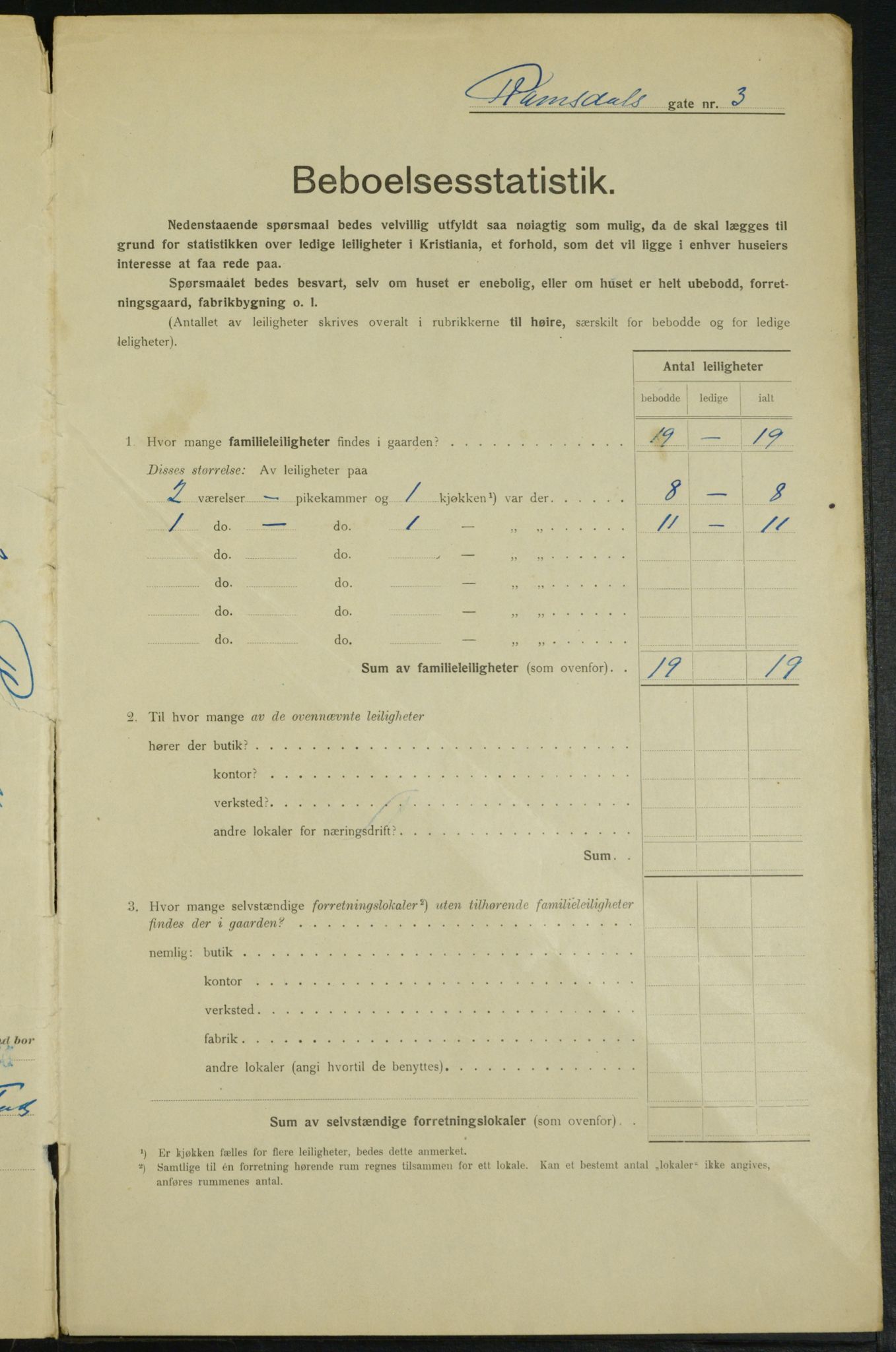 OBA, Municipal Census 1915 for Kristiania, 1915, p. 82912