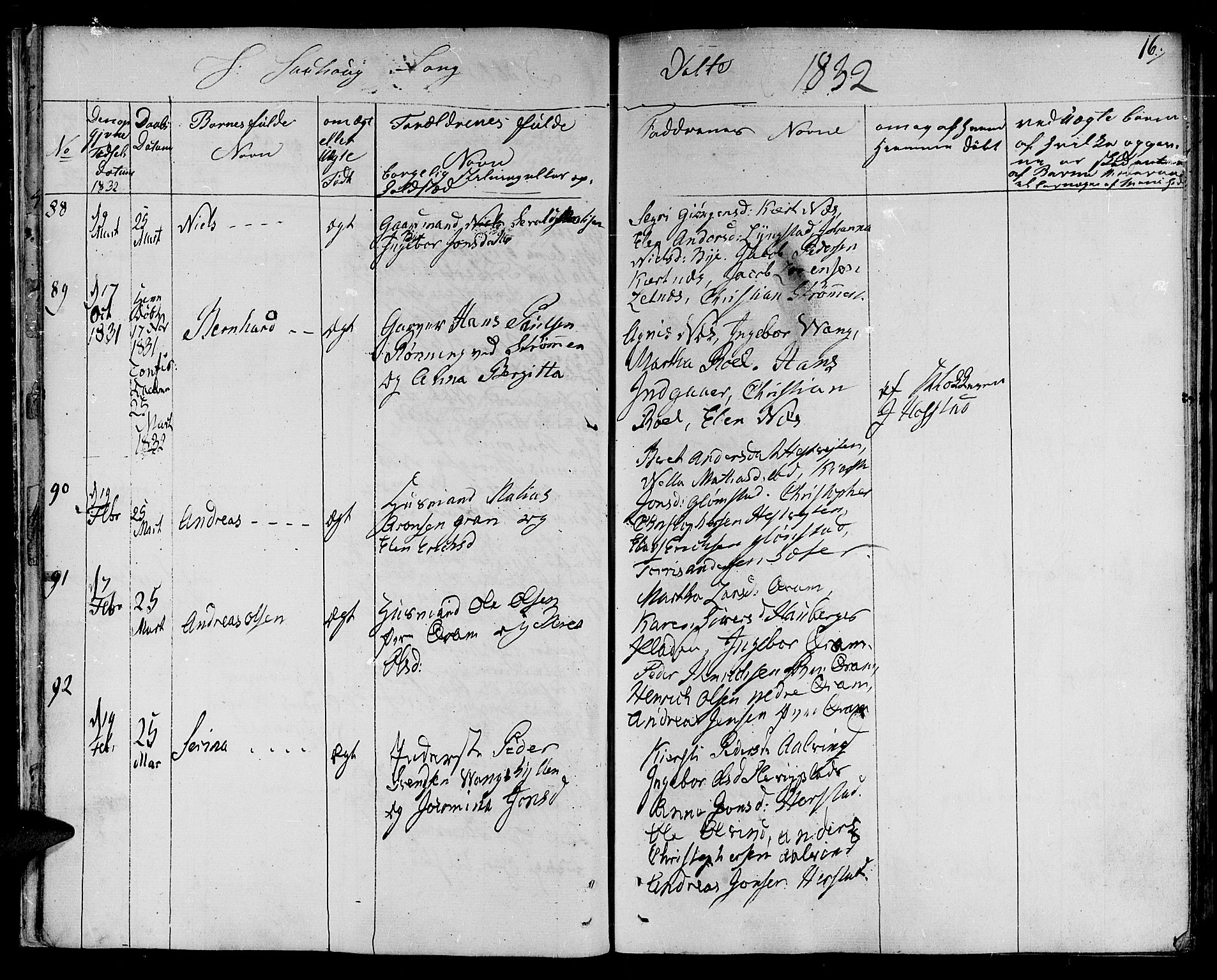 Ministerialprotokoller, klokkerbøker og fødselsregistre - Nord-Trøndelag, SAT/A-1458/730/L0277: Parish register (official) no. 730A06 /1, 1830-1839, p. 16