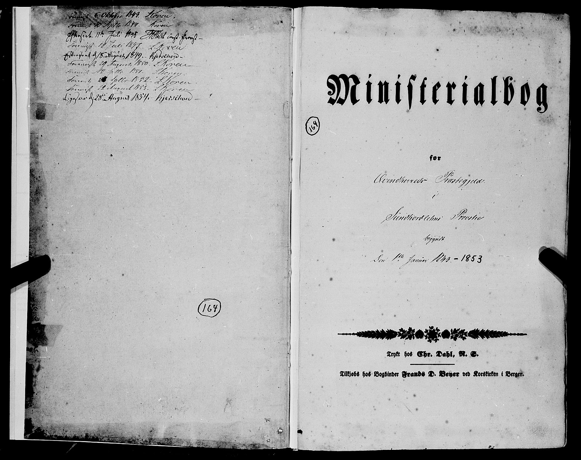 Kvinnherad sokneprestembete, SAB/A-76401/H/Haa: Parish register (official) no. A 7, 1843-1853
