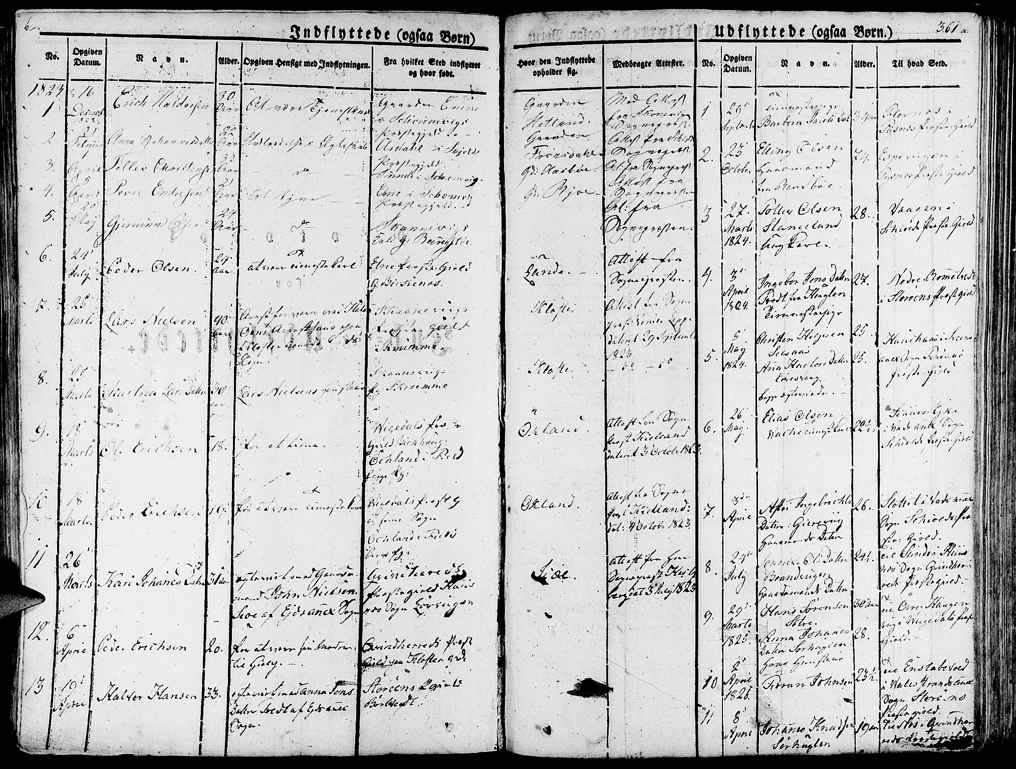 Fjelberg sokneprestembete, SAB/A-75201/H/Haa: Parish register (official) no. A 5, 1822-1834, p. 361