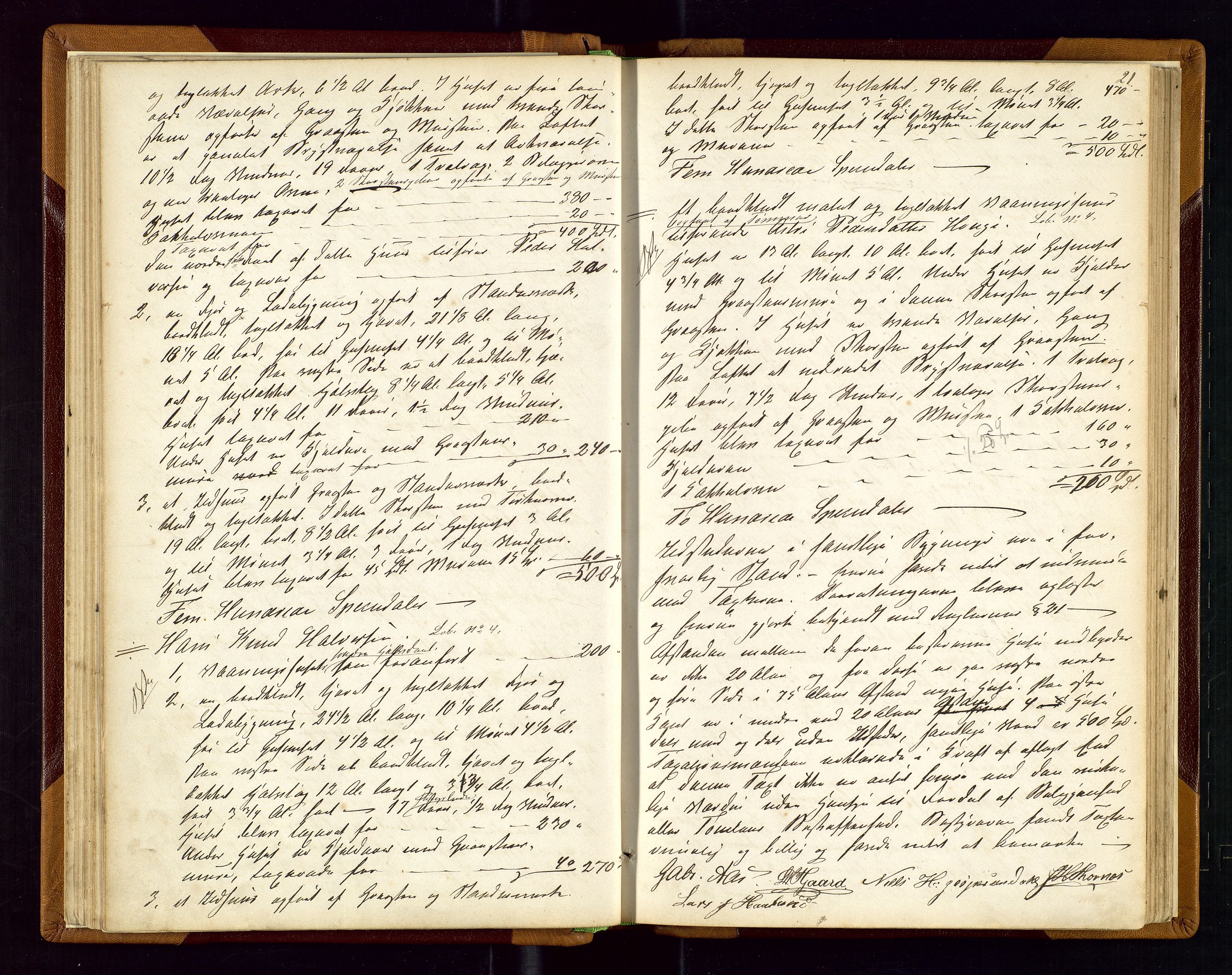 Torvestad lensmannskontor, SAST/A-100307/1/Goa/L0001: "Brandtaxationsprotokol for Torvestad Thinglag", 1867-1883, p. 20b-21a