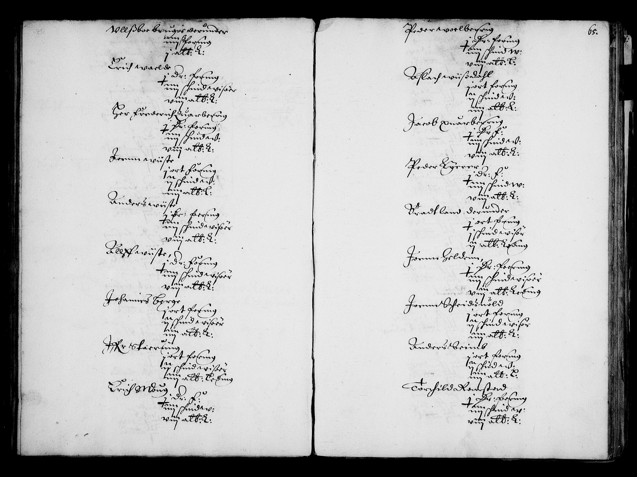 Rentekammeret inntil 1814, Realistisk ordnet avdeling, AV/RA-EA-4070/N/Na/L0001: [XI f]: Akershus stifts jordebok, 1652, p. 64b-65a