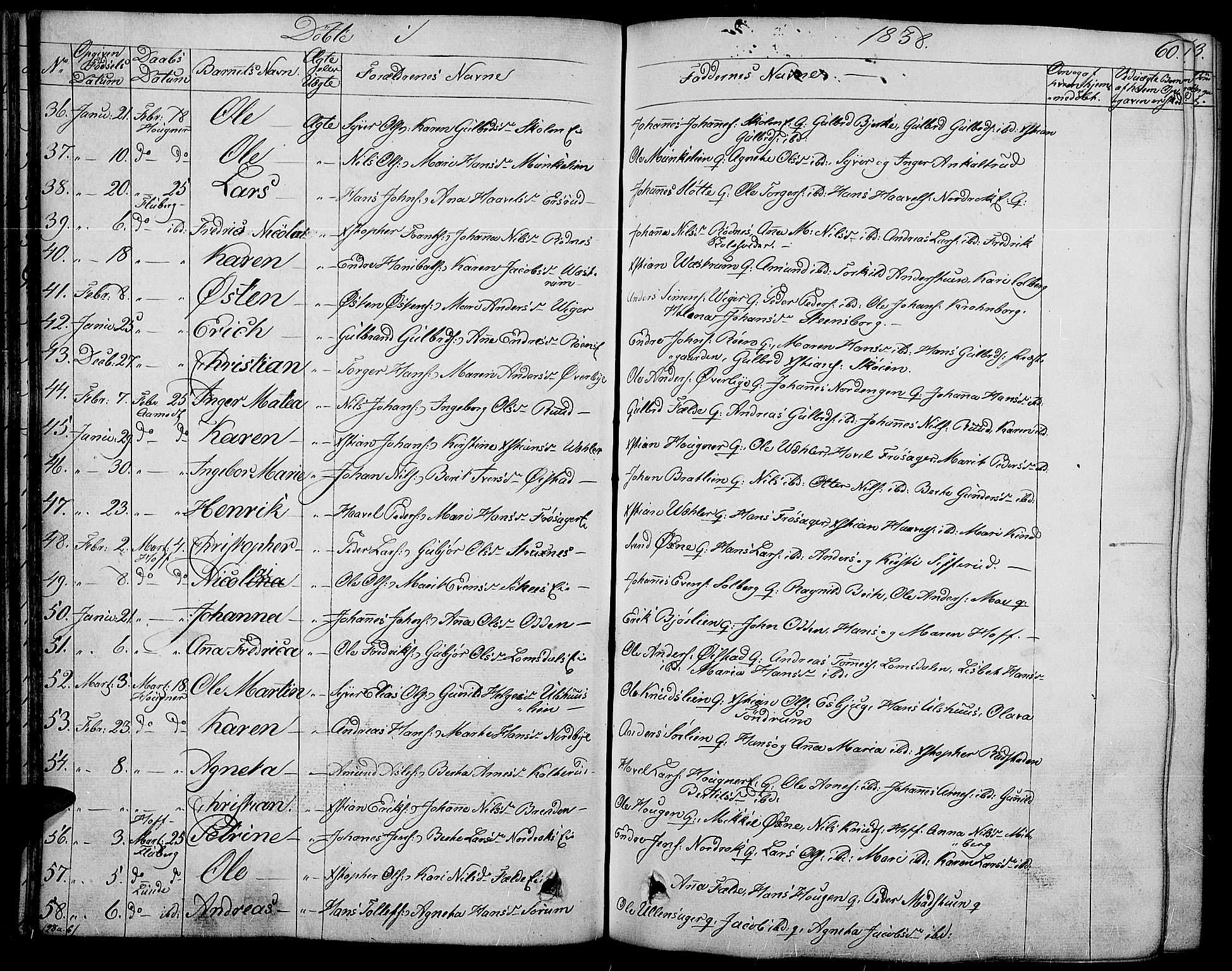 Land prestekontor, AV/SAH-PREST-120/H/Ha/Haa/L0008: Parish register (official) no. 8, 1830-1846, p. 60