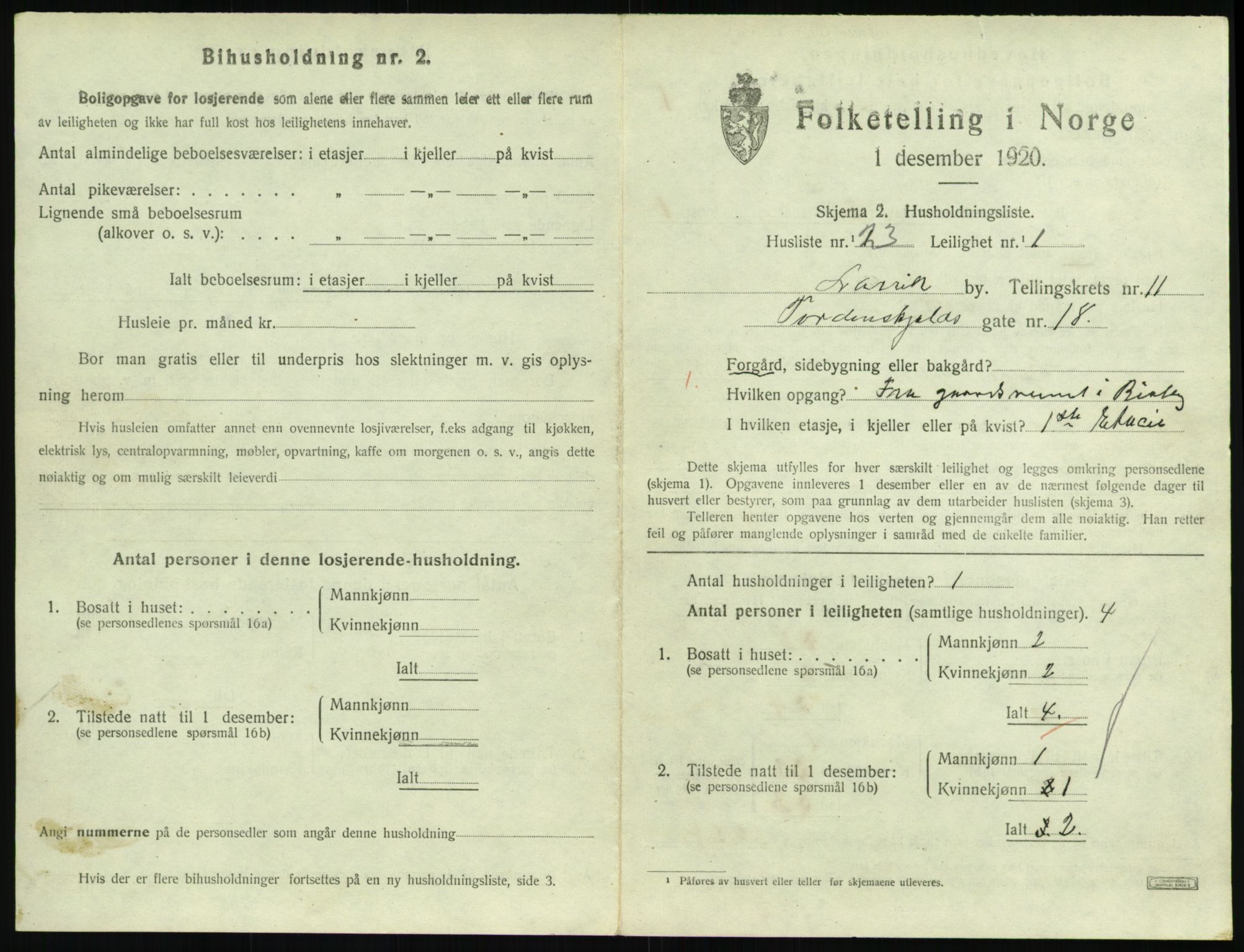 SAKO, 1920 census for Larvik, 1920, p. 7972