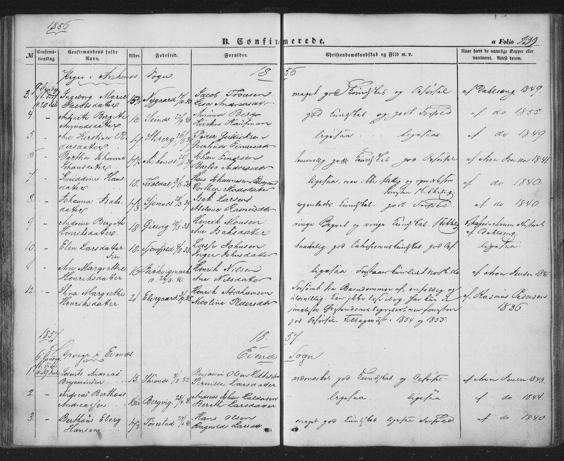 Ministerialprotokoller, klokkerbøker og fødselsregistre - Nordland, SAT/A-1459/863/L0895: Parish register (official) no. 863A07, 1851-1860, p. 139
