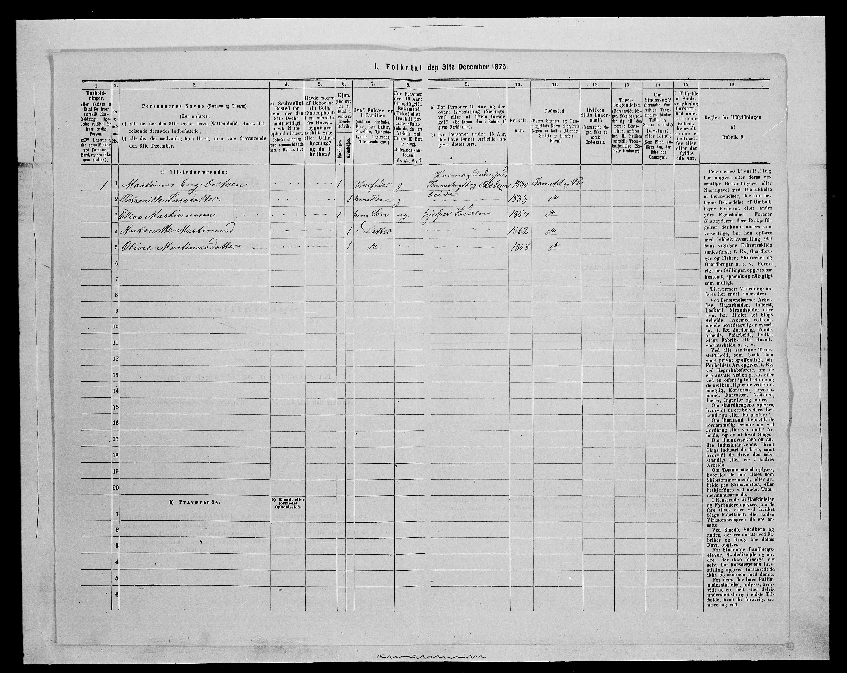 SAH, 1875 census for 0429P Åmot, 1875, p. 93