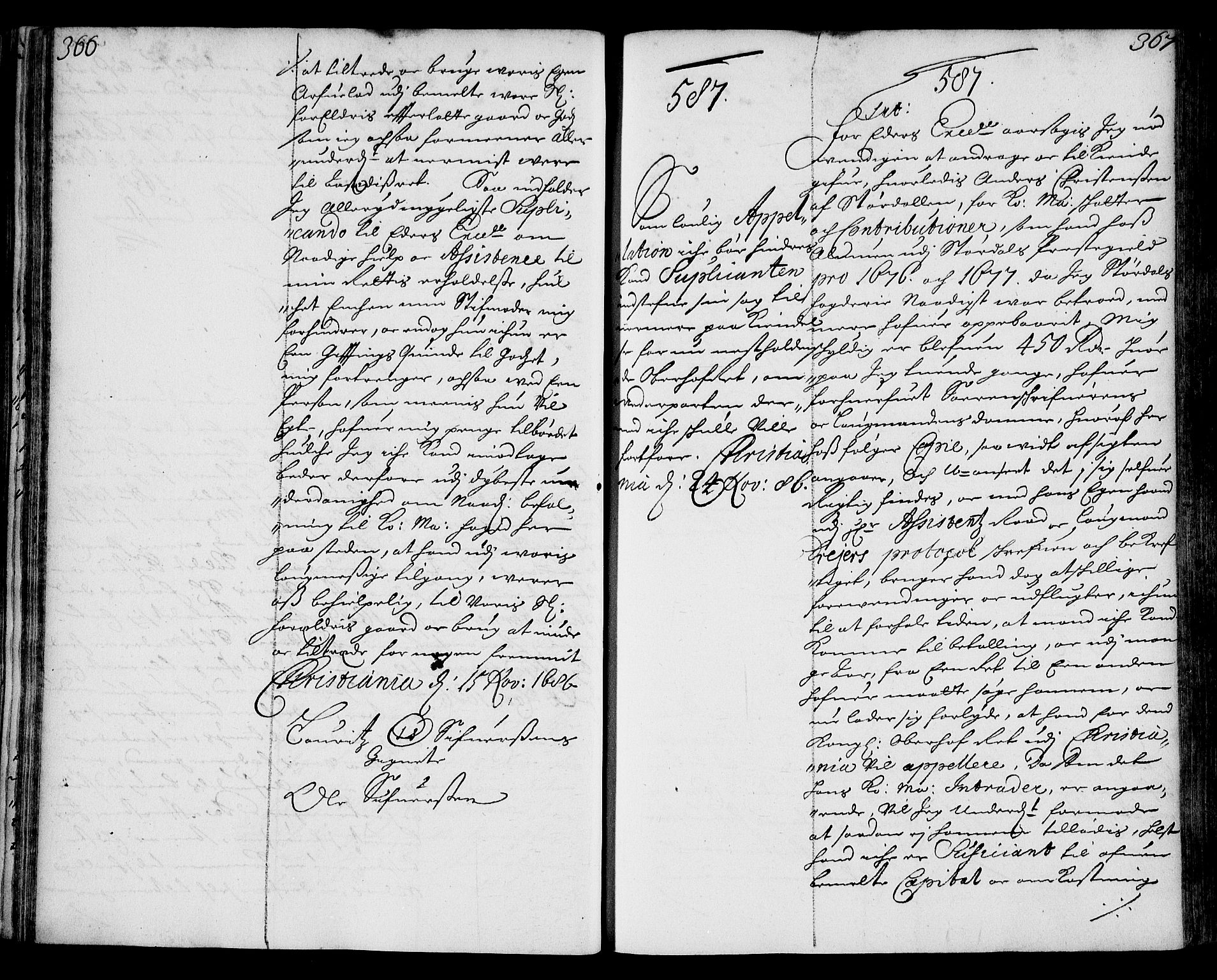 Stattholderembetet 1572-1771, AV/RA-EA-2870/Ae/L0003: Supplikasjons- og resolusjonsprotokoll, 1686-1687, p. 366-367