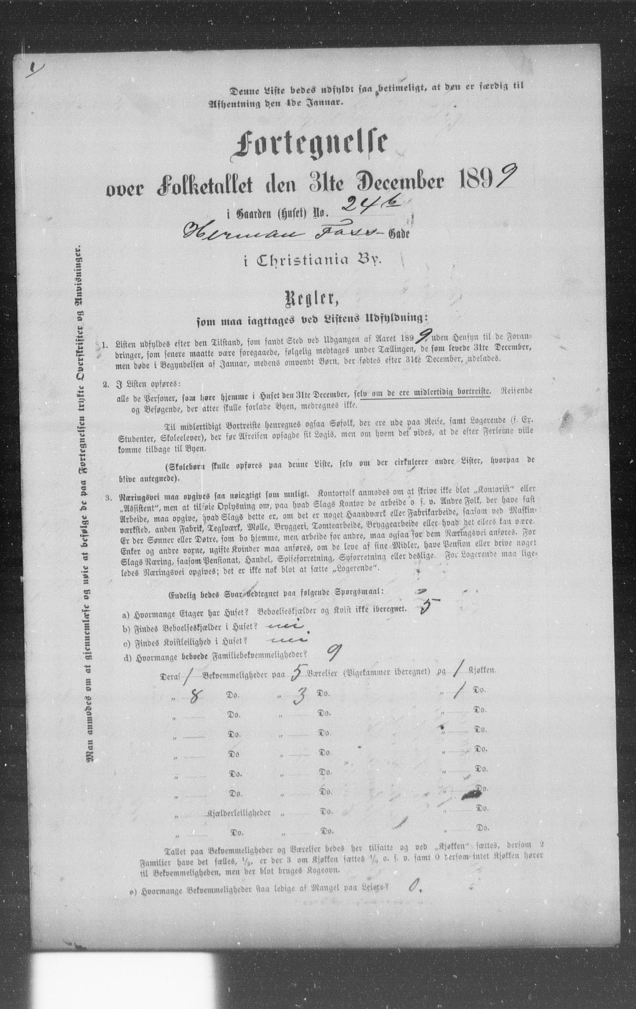 OBA, Municipal Census 1899 for Kristiania, 1899, p. 5150