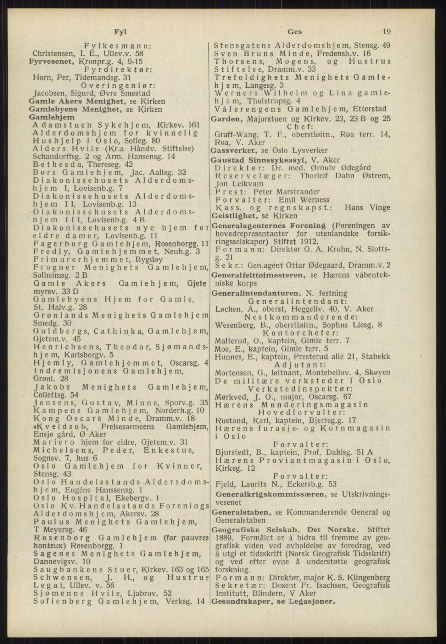 Kristiania/Oslo adressebok, PUBL/-, 1939, p. 19