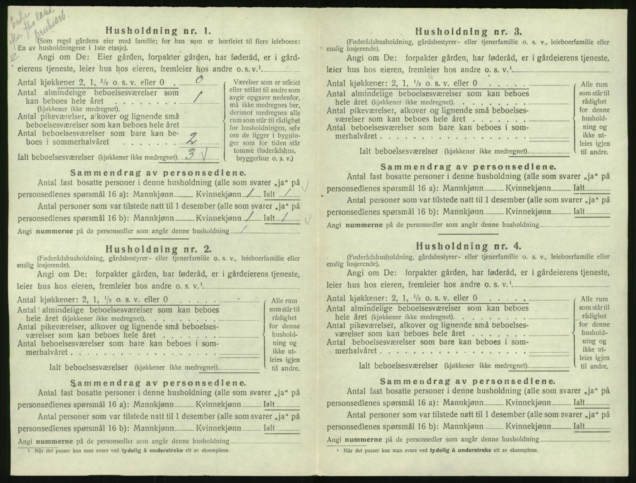 SAT, 1920 census for Øksendal, 1920, p. 32