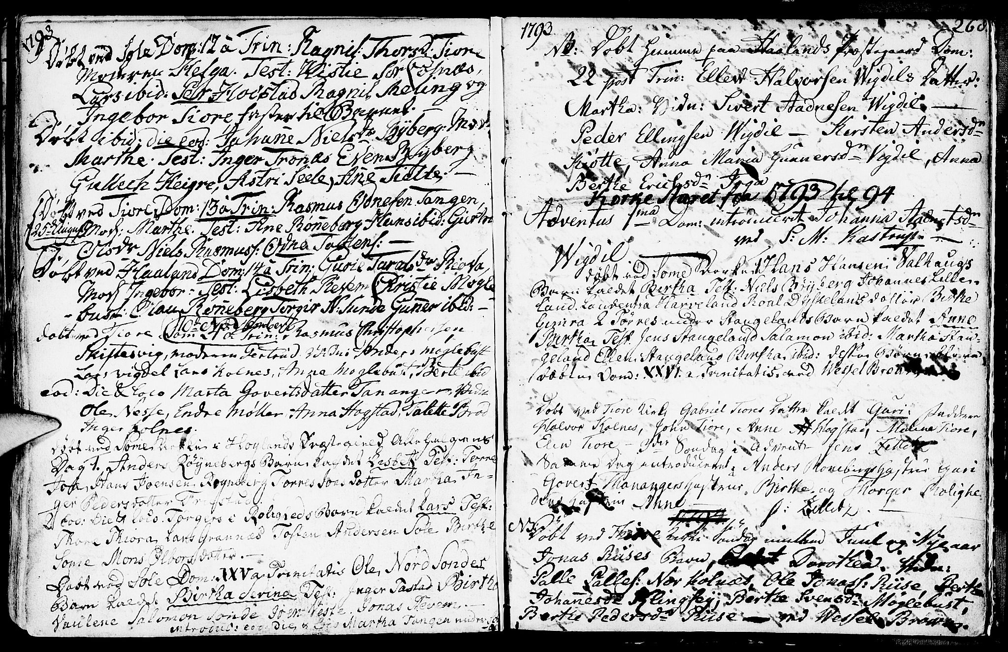 Håland sokneprestkontor, SAST/A-101802/001/30BA/L0002: Parish register (official) no. A 2, 1722-1794, p. 268