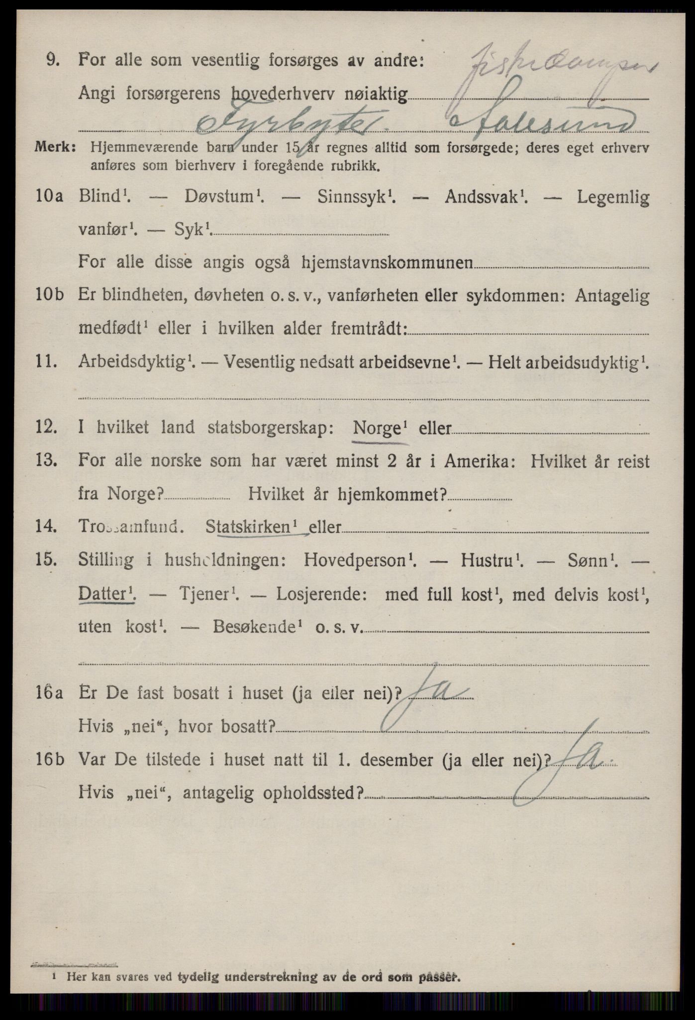 SAT, 1920 census for Borgund, 1920, p. 5771