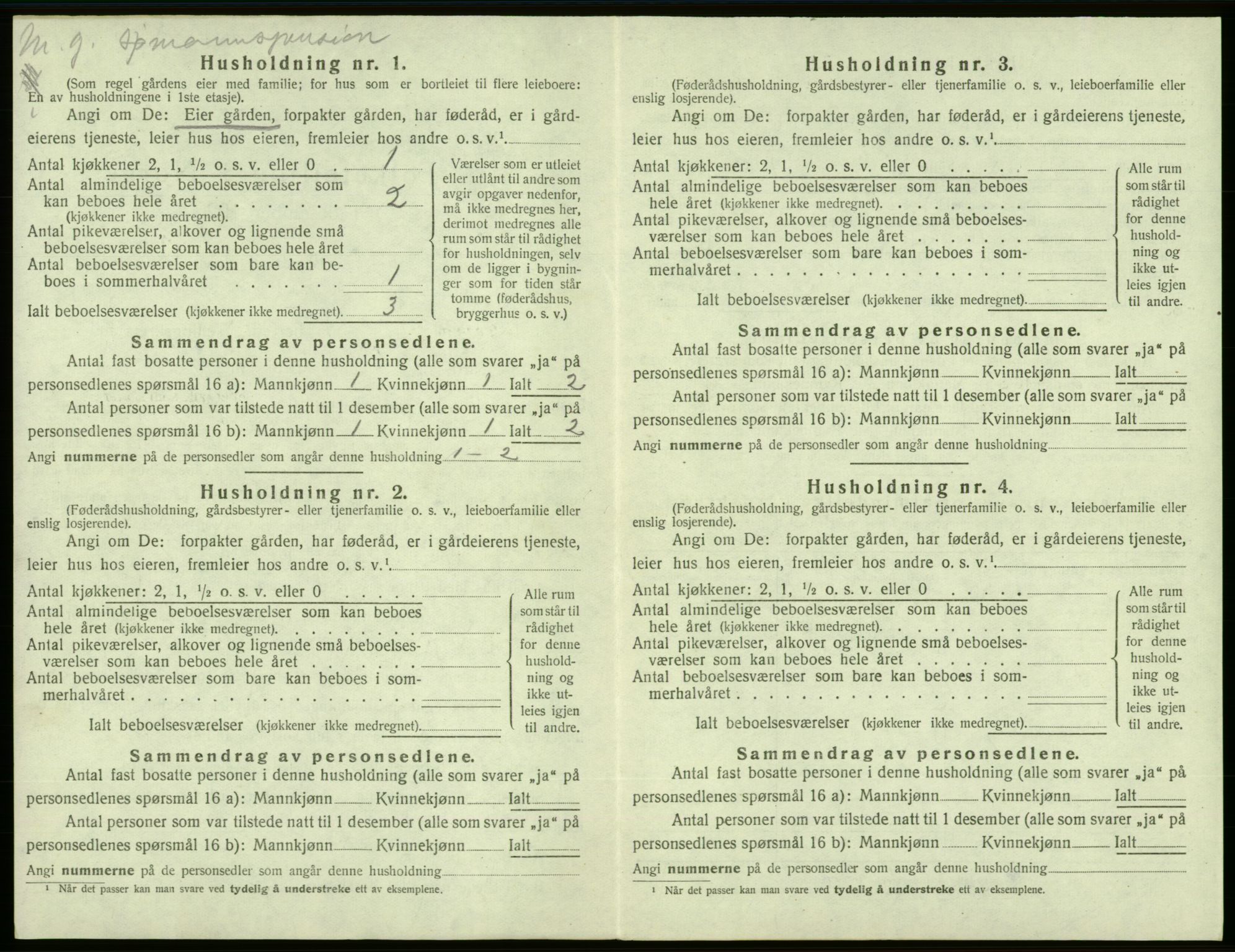 SAB, 1920 census for Sveio, 1920, p. 383