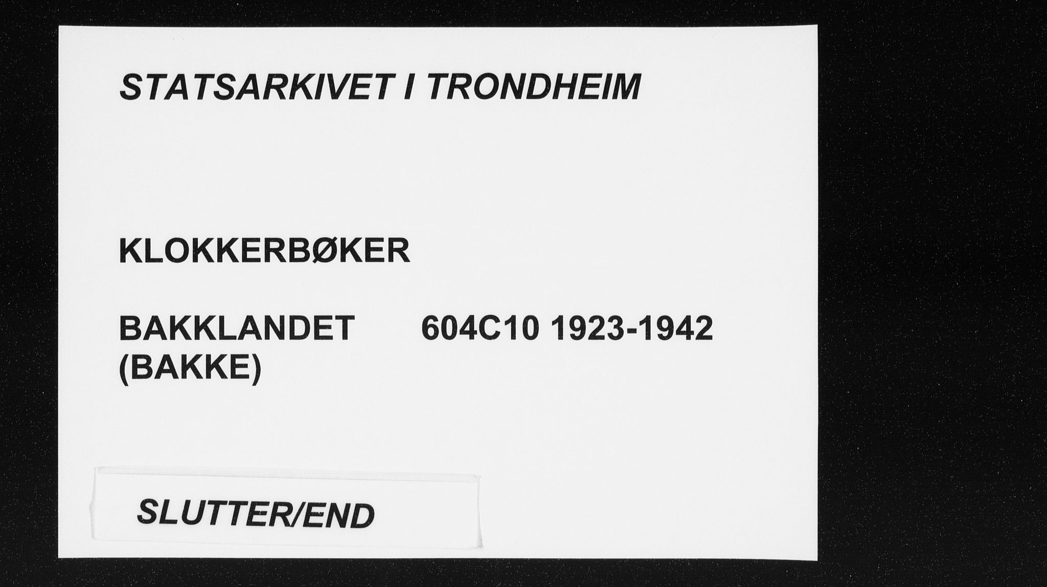 Ministerialprotokoller, klokkerbøker og fødselsregistre - Sør-Trøndelag, SAT/A-1456/604/L0227: Parish register (copy) no. 604C10, 1923-1942