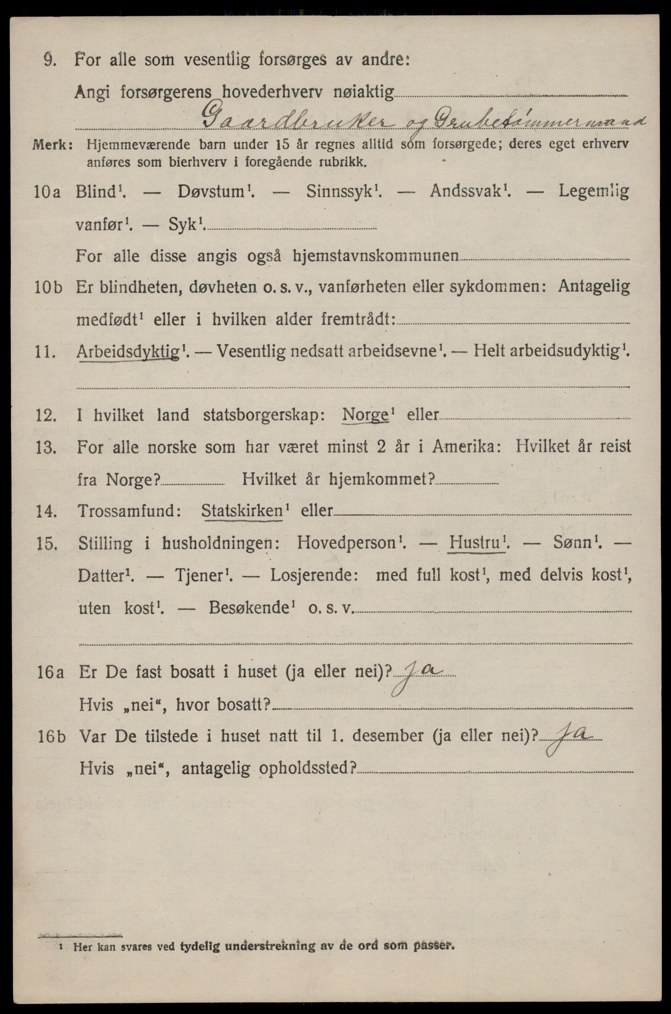 SAST, 1920 census for Avaldsnes, 1920, p. 1452