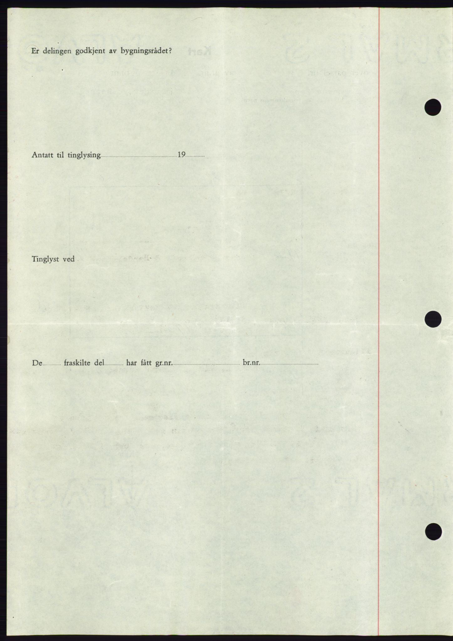 Søre Sunnmøre sorenskriveri, AV/SAT-A-4122/1/2/2C/L0077: Mortgage book no. 3A, 1945-1946, Diary no: : 1/1946