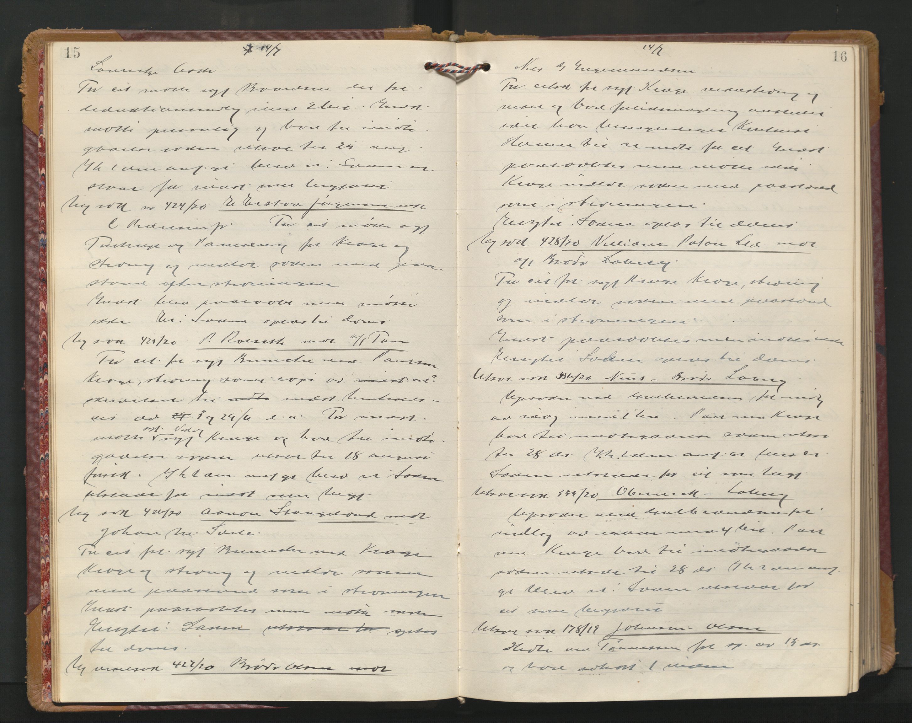 Stavanger byrett, AV/SAST-A-100455/001/3/320/3201BA/L0001: Bytingprotokoll, 1920-1921, p. 15-16