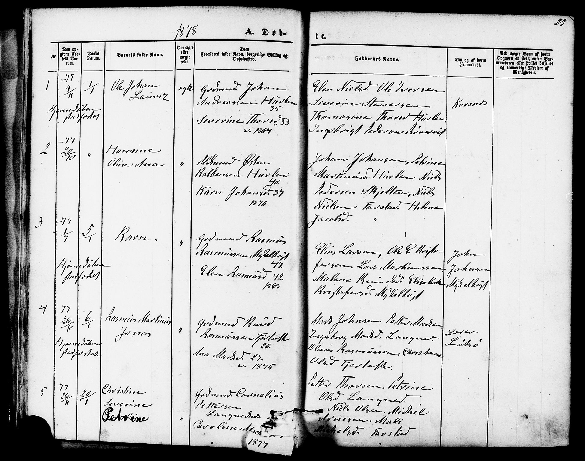 Ministerialprotokoller, klokkerbøker og fødselsregistre - Møre og Romsdal, AV/SAT-A-1454/536/L0500: Parish register (official) no. 536A09, 1876-1889, p. 23