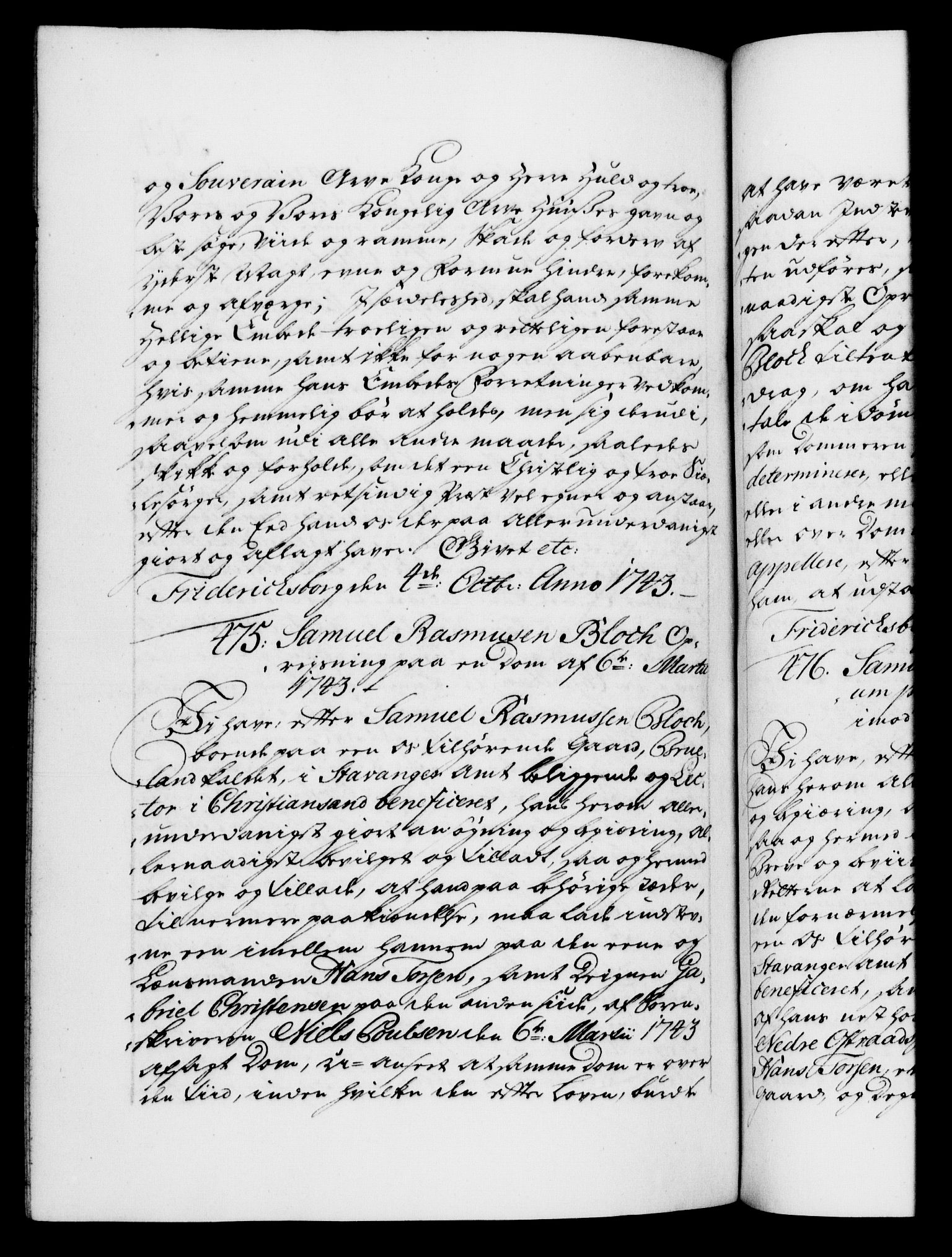 Danske Kanselli 1572-1799, AV/RA-EA-3023/F/Fc/Fca/Fcaa/L0033: Norske registre, 1743-1744, p. 304b