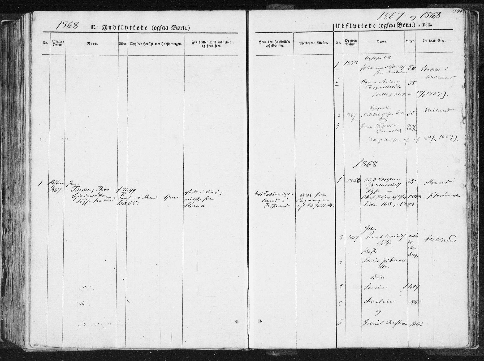 Høgsfjord sokneprestkontor, SAST/A-101624/H/Ha/Haa/L0001: Parish register (official) no. A 1, 1854-1875, p. 340