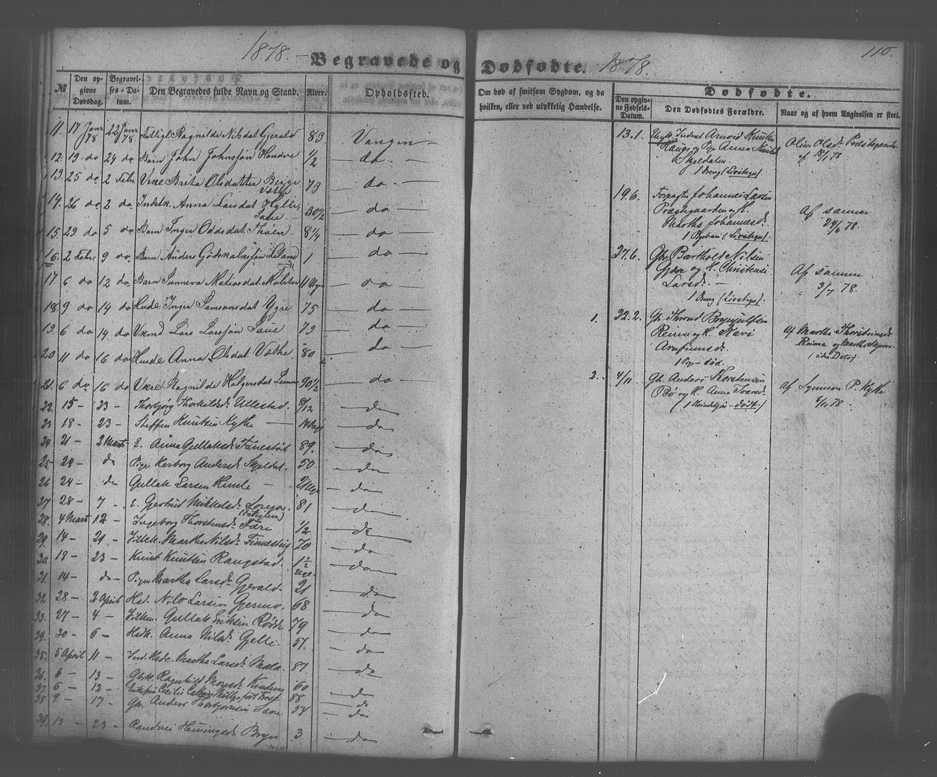 Voss sokneprestembete, SAB/A-79001/H/Haa: Parish register (official) no. A 20, 1855-1886, p. 110