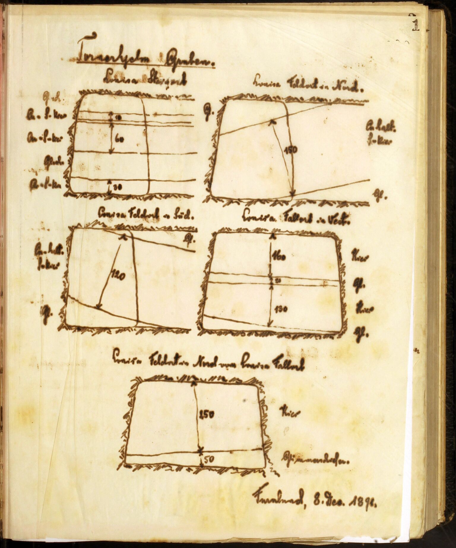 A/S Sulitjelma Gruber, AIN/NA052/B/Bc/L0002: S.G. til Berlin, 1891-1892