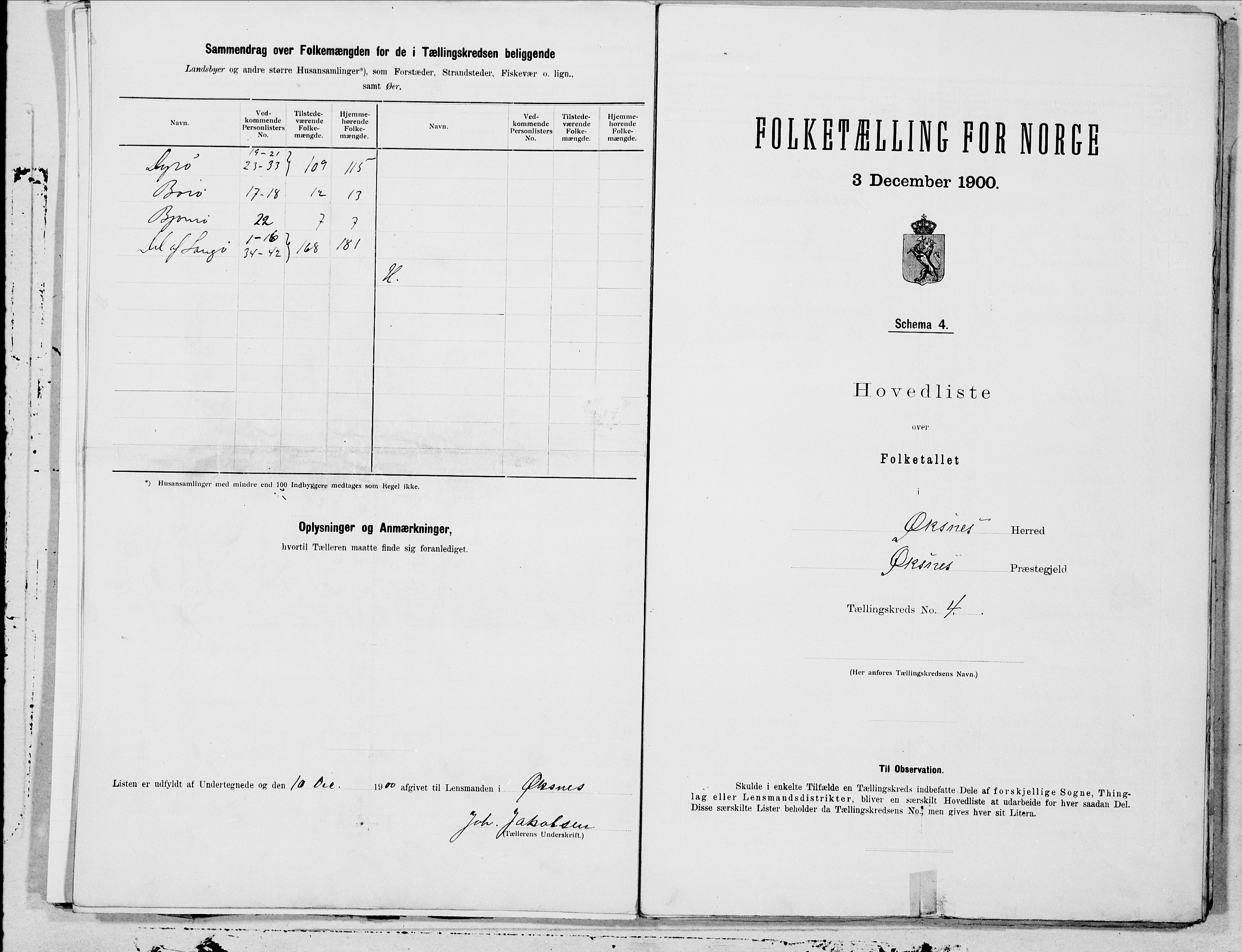 SAT, 1900 census for Øksnes, 1900, p. 9