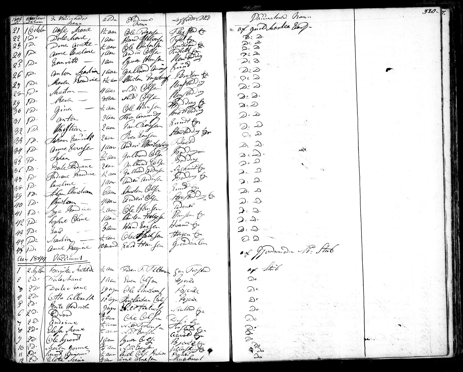 Nes prestekontor Kirkebøker, SAO/A-10410/F/Fa/L0006: Parish register (official) no. I 6, 1833-1845, p. 320