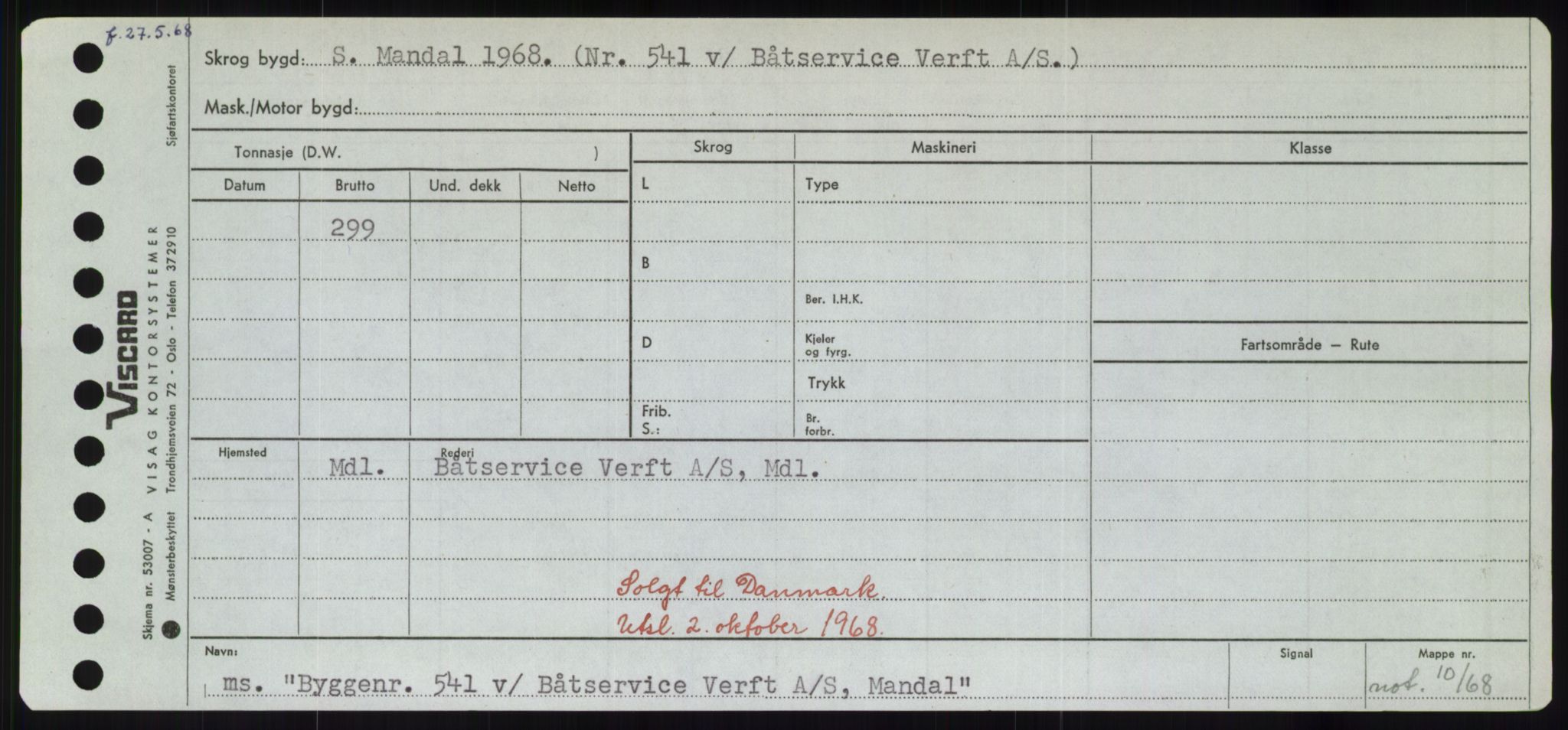 Sjøfartsdirektoratet med forløpere, Skipsmålingen, RA/S-1627/H/Hd/L0006: Fartøy, Byg-Båt, p. 131