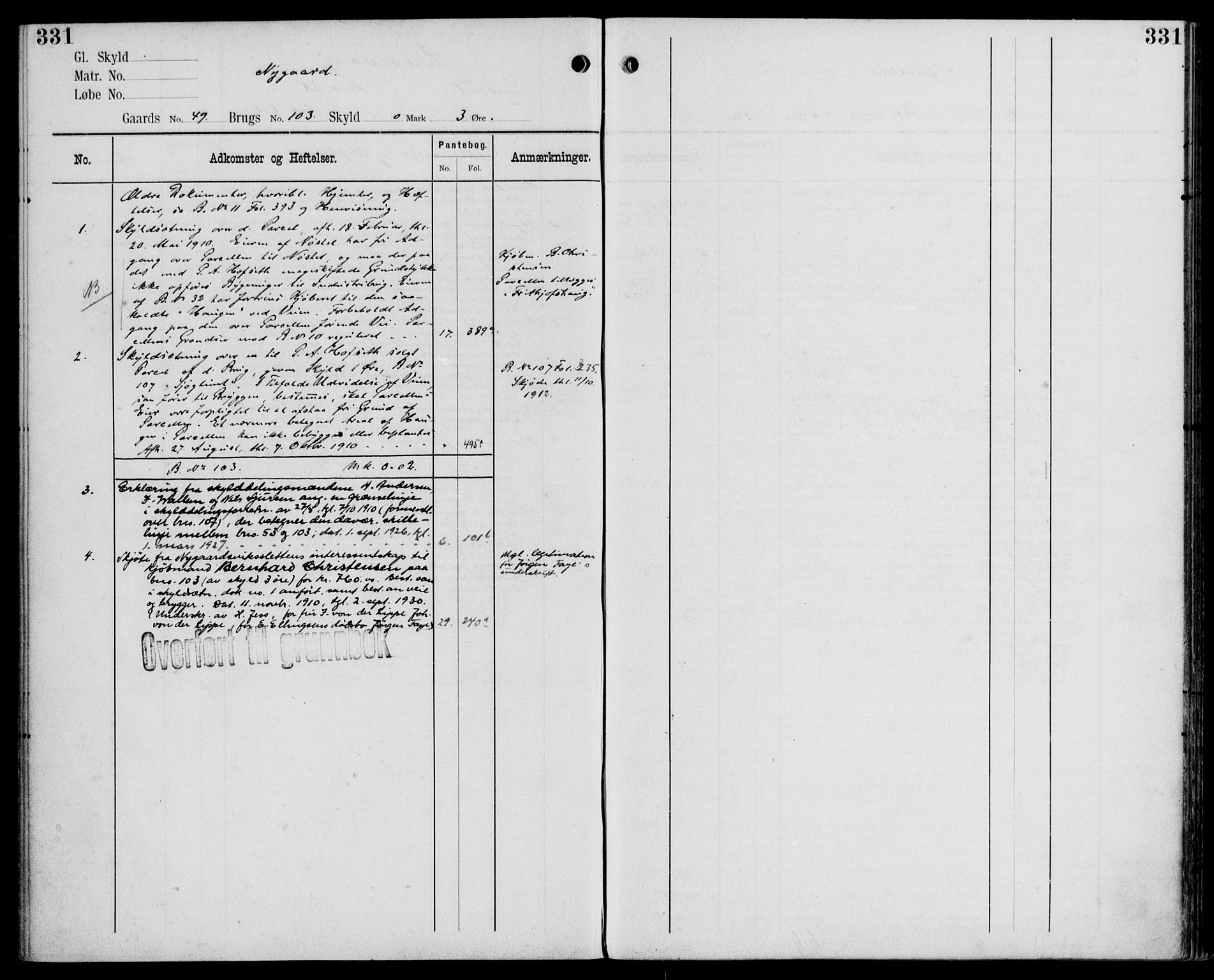 Midhordland sorenskriveri, AV/SAB-A-3001/1/G/Ga/Gab/L0110: Mortgage register no. II.A.b.110, p. 331