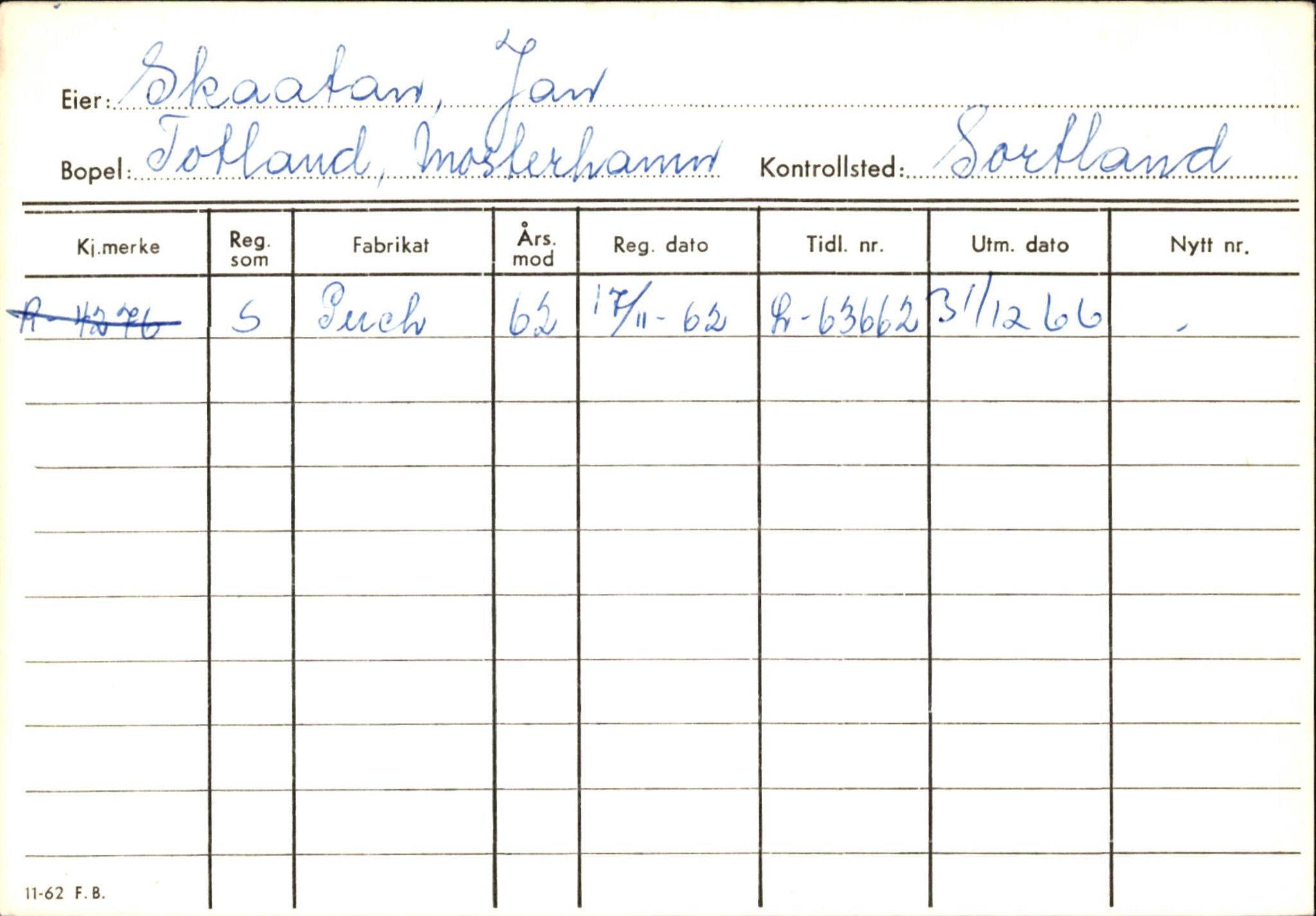 Statens vegvesen, Hordaland vegkontor, SAB/A-5201/2/Ha/L0050: R-eierkort S, 1920-1971, p. 2