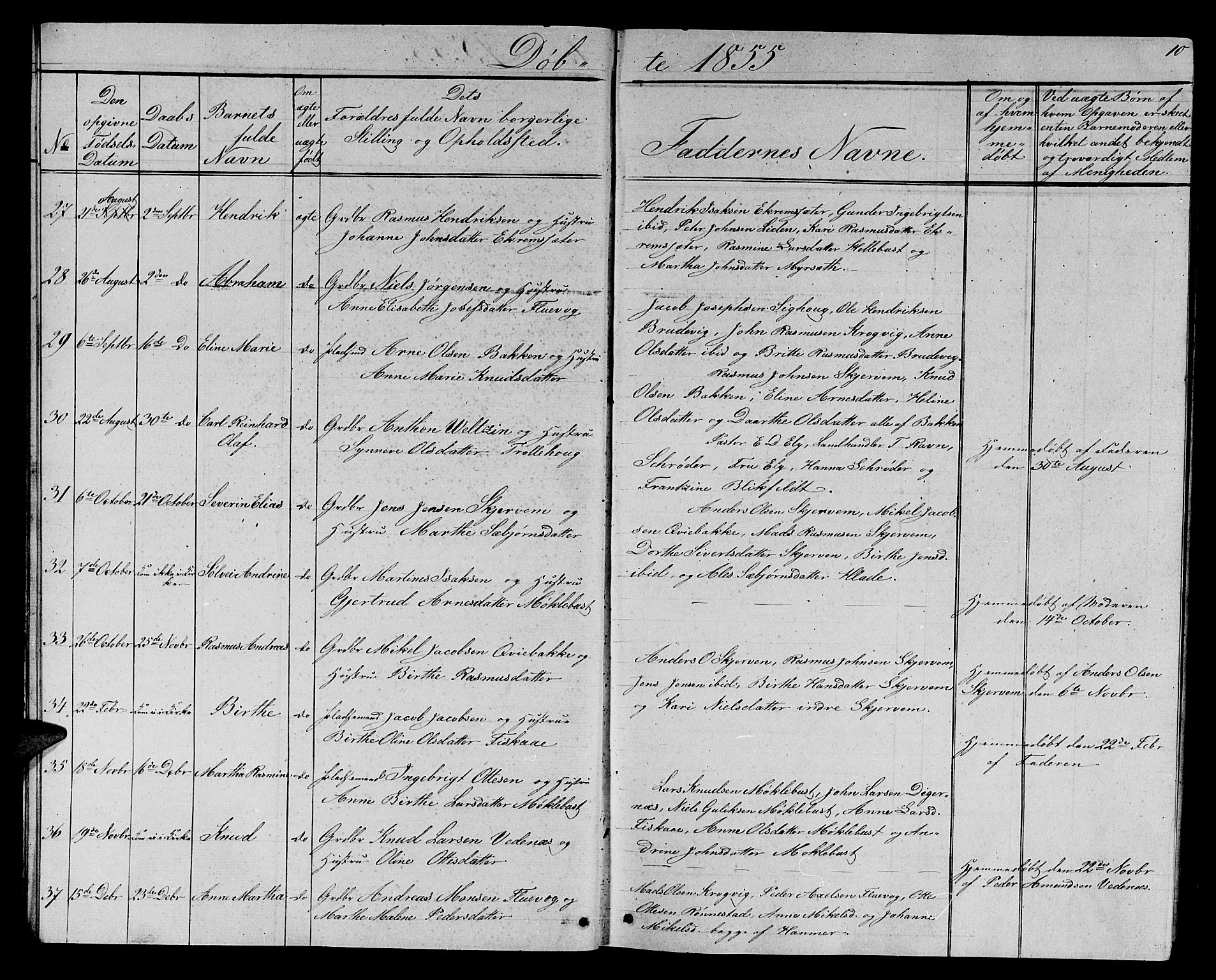 Ministerialprotokoller, klokkerbøker og fødselsregistre - Møre og Romsdal, AV/SAT-A-1454/501/L0015: Parish register (copy) no. 501C01, 1854-1867, p. 10