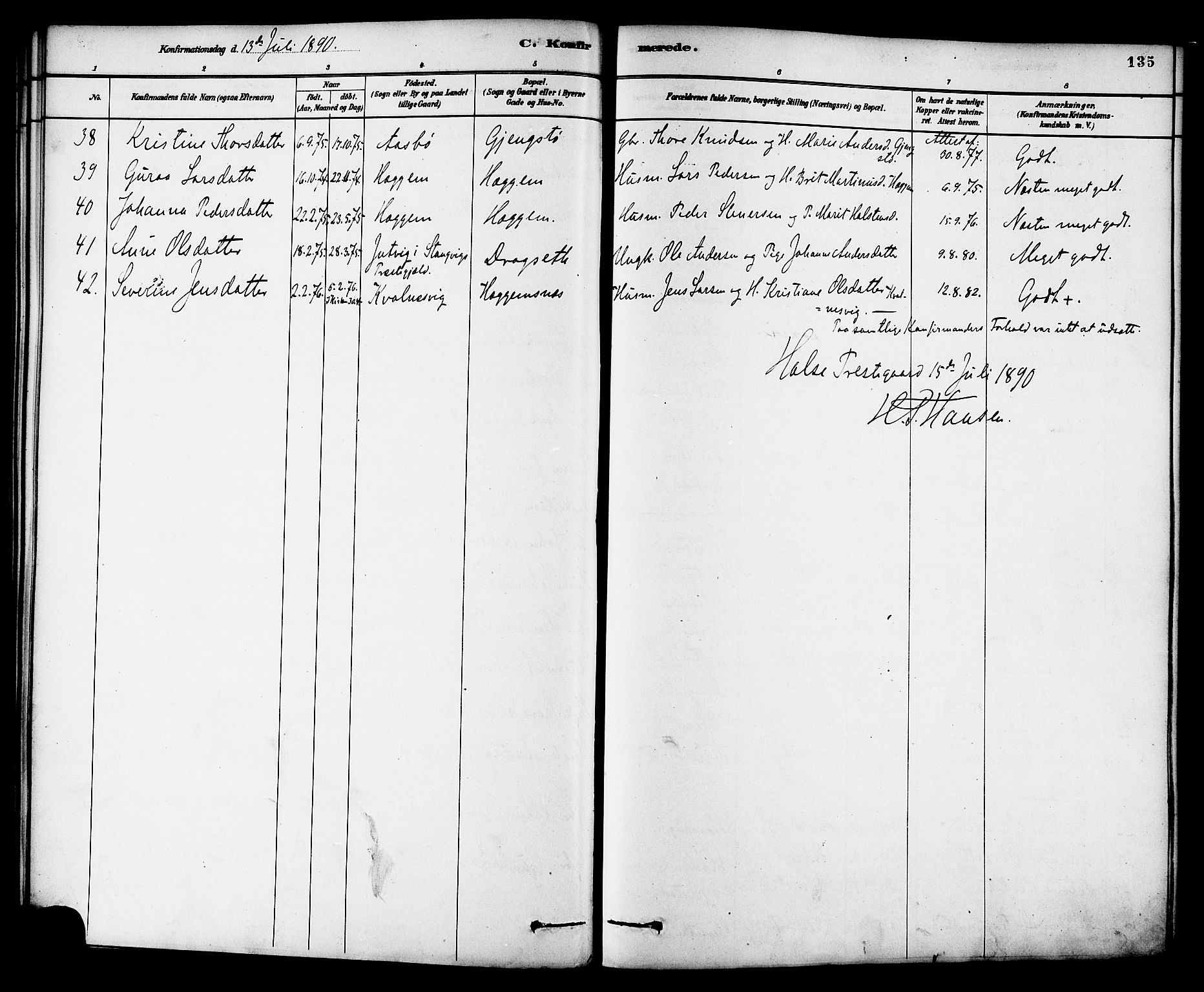 Ministerialprotokoller, klokkerbøker og fødselsregistre - Møre og Romsdal, AV/SAT-A-1454/576/L0885: Parish register (official) no. 576A03, 1880-1898, p. 135