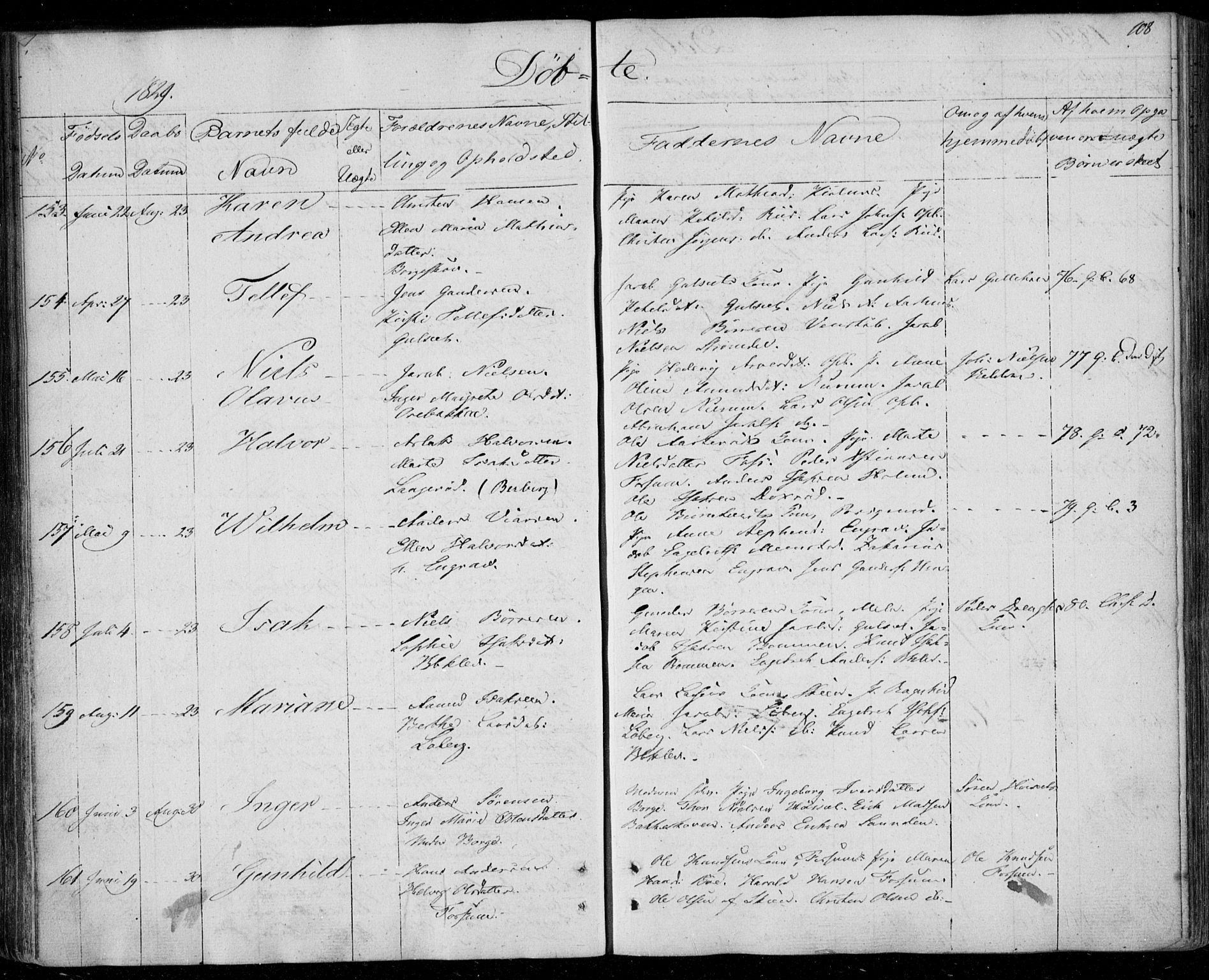 Gjerpen kirkebøker, AV/SAKO-A-265/F/Fa/L0005: Parish register (official) no. I 5, 1823-1829, p. 108