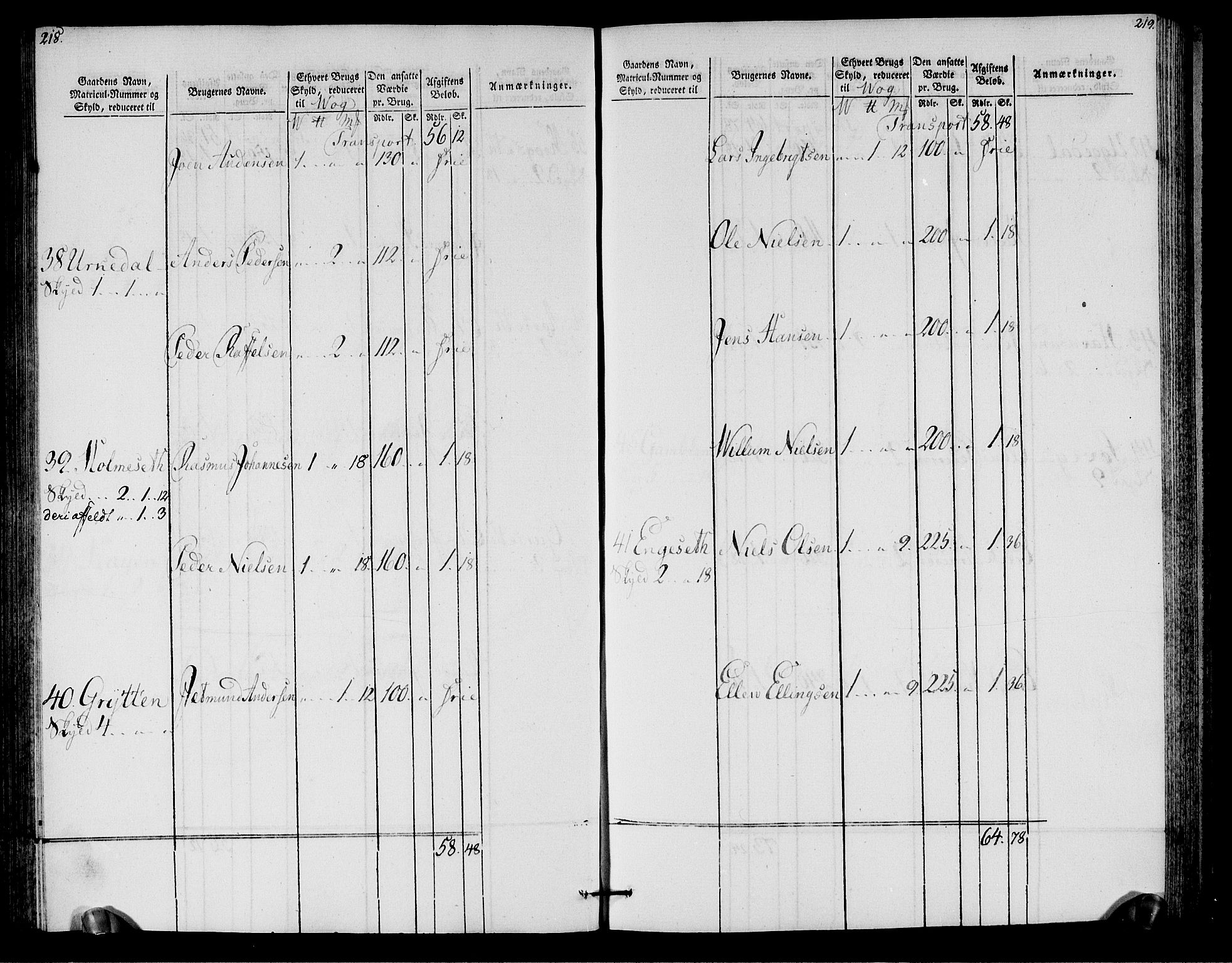 Rentekammeret inntil 1814, Realistisk ordnet avdeling, RA/EA-4070/N/Ne/Nea/L0125a: Sunnmøre fogderi. Oppebørselsregister for fogderiets nordre del, 1803, p. 111