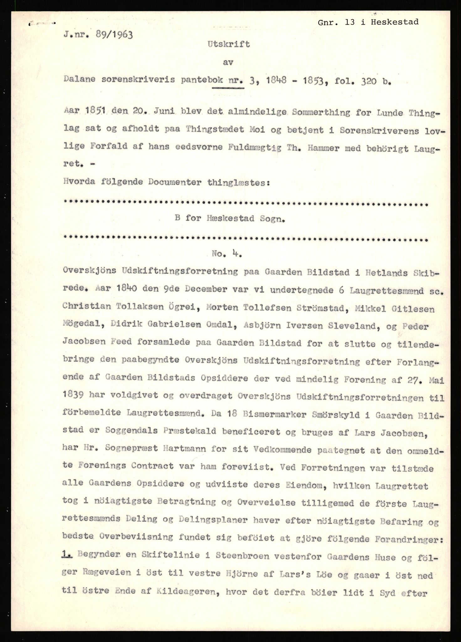 Statsarkivet i Stavanger, AV/SAST-A-101971/03/Y/Yj/L0007: Avskrifter sortert etter gårdsnavn: Berekvam - Birkeland, 1750-1930, p. 519