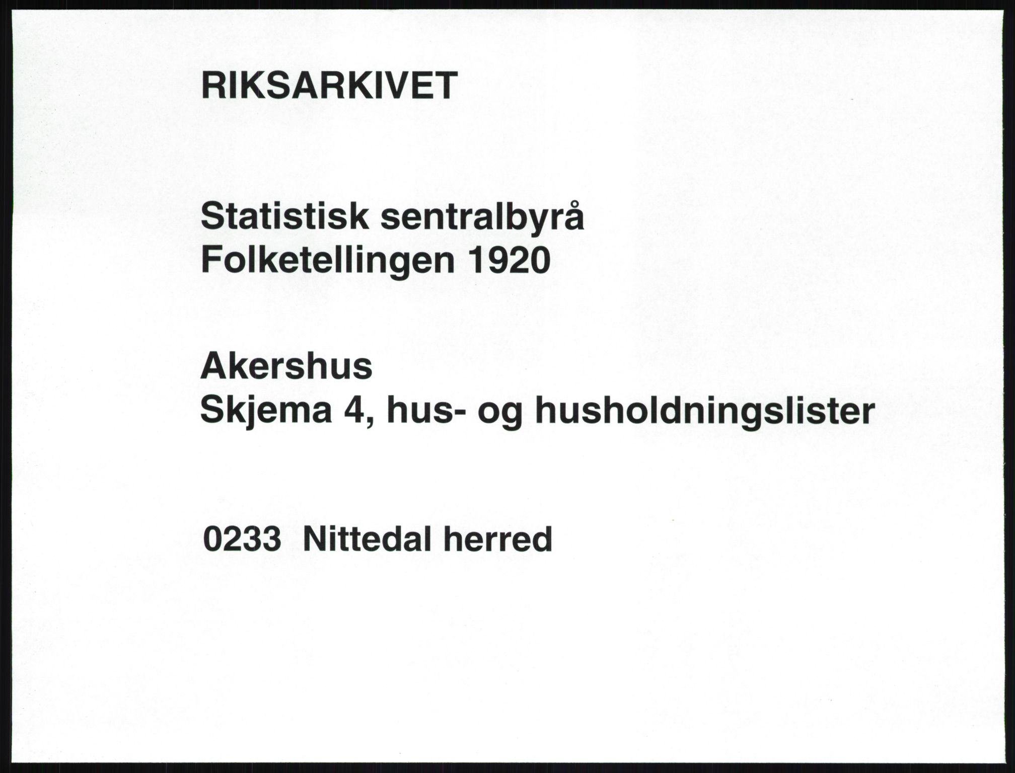 SAO, 1920 census for Nittedal, 1920, p. 32