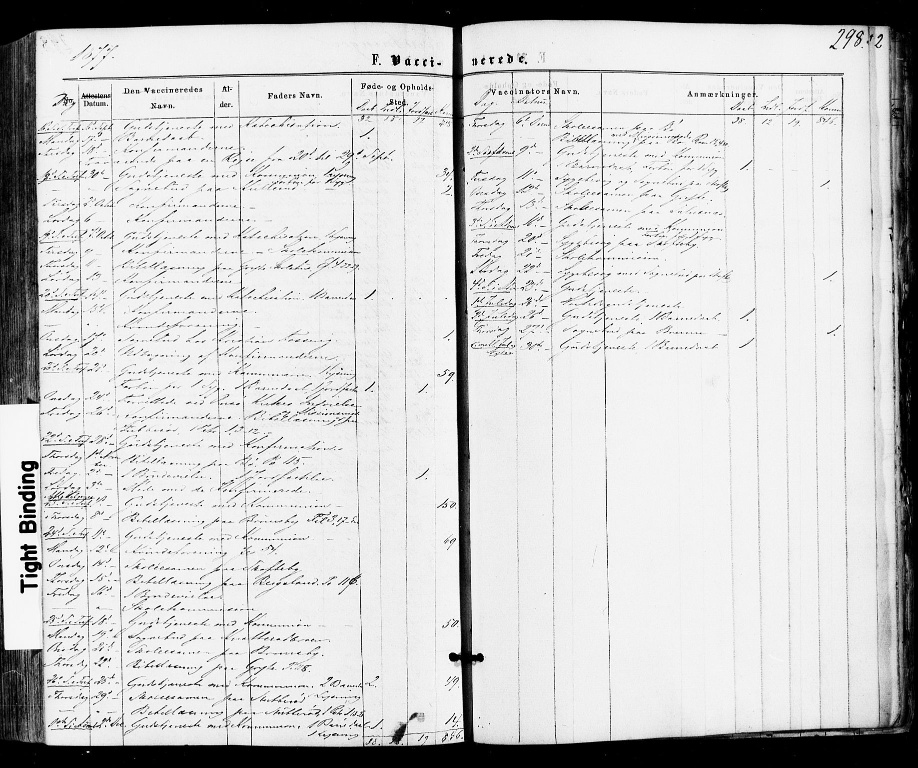 Varteig prestekontor Kirkebøker, AV/SAO-A-10447a/F/Fa/L0001: Parish register (official) no. 1, 1861-1877, p. 298